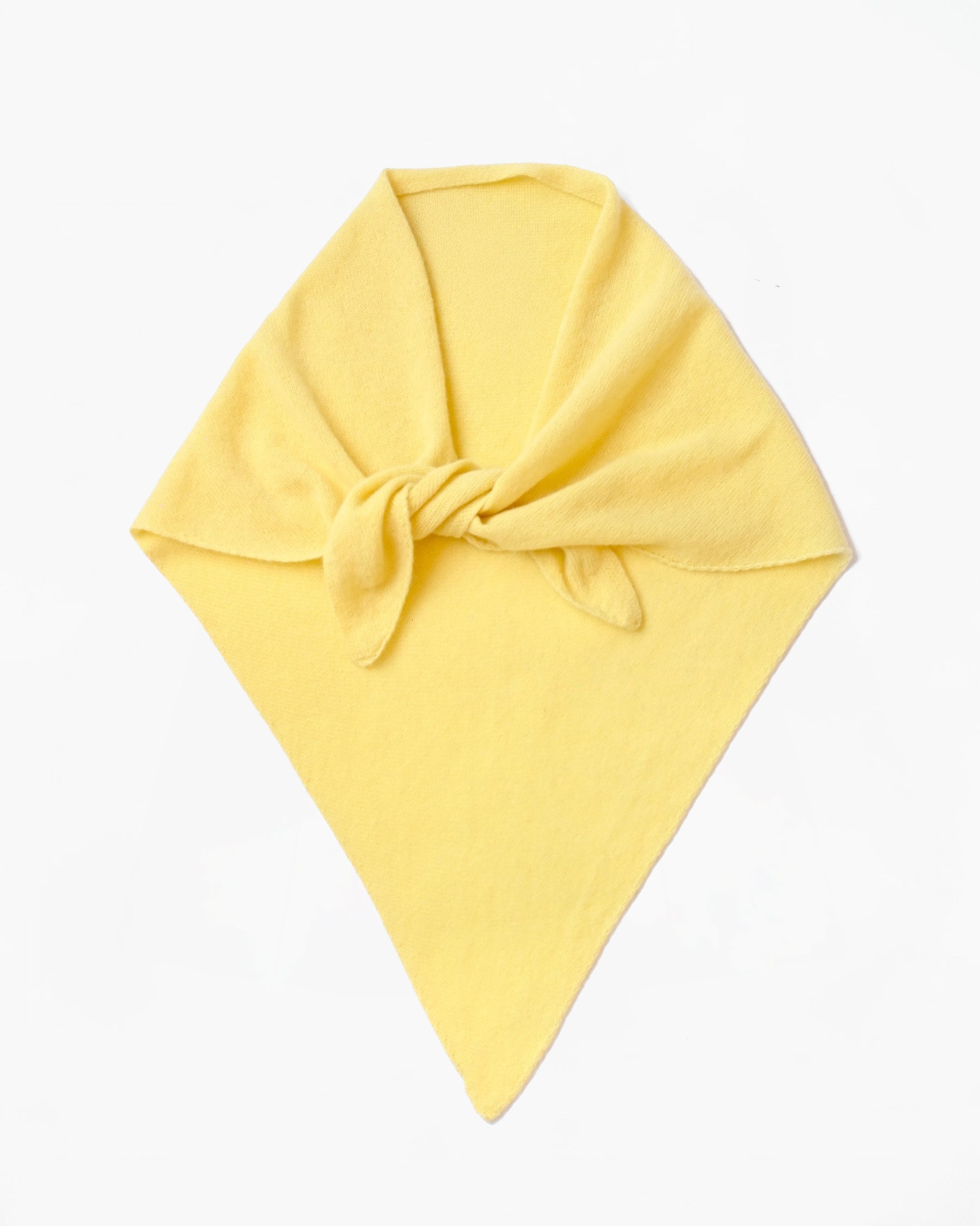 404 100% Cashmere Bandanna - Yellow
