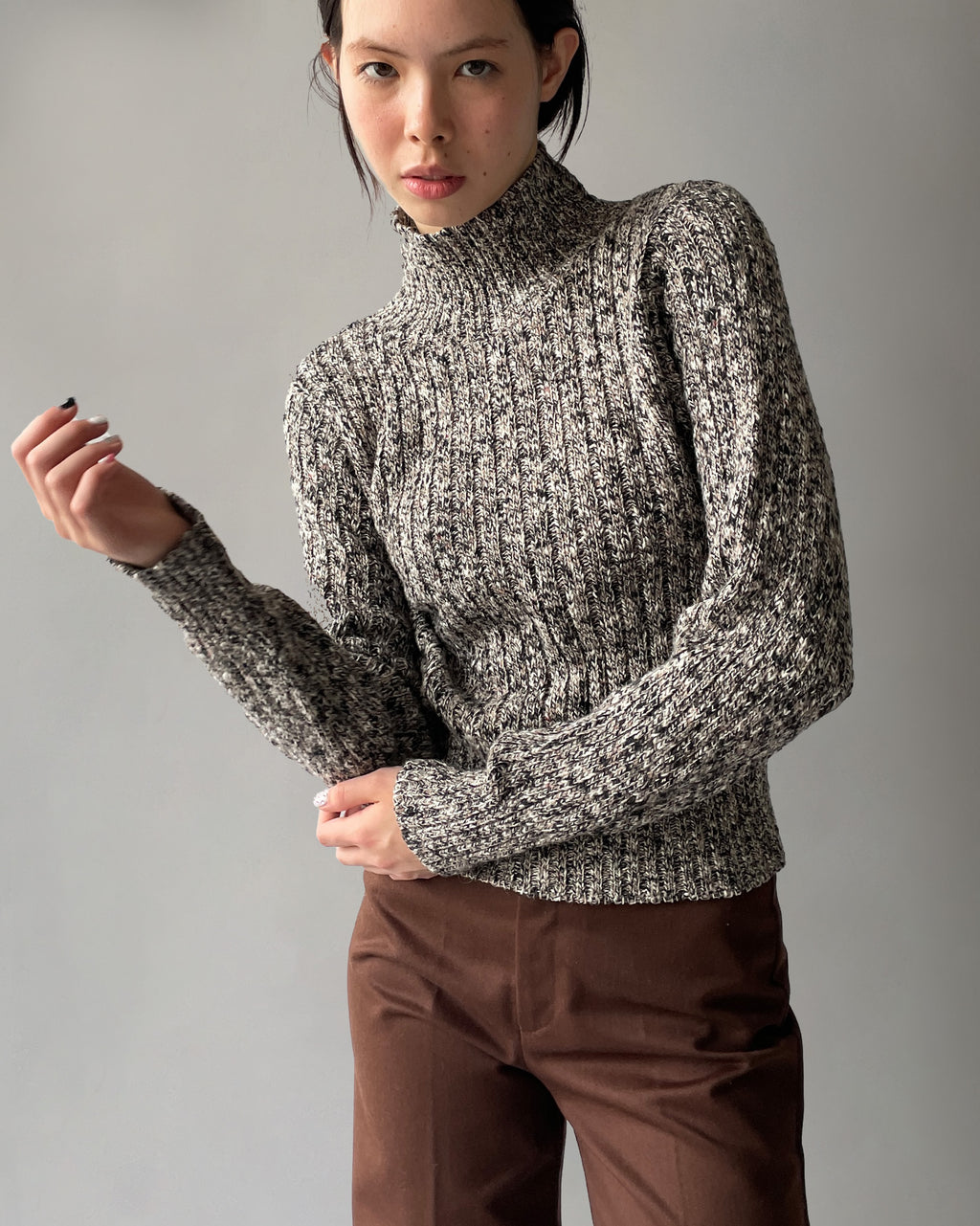 Cotton Turtle Mixed Sweater