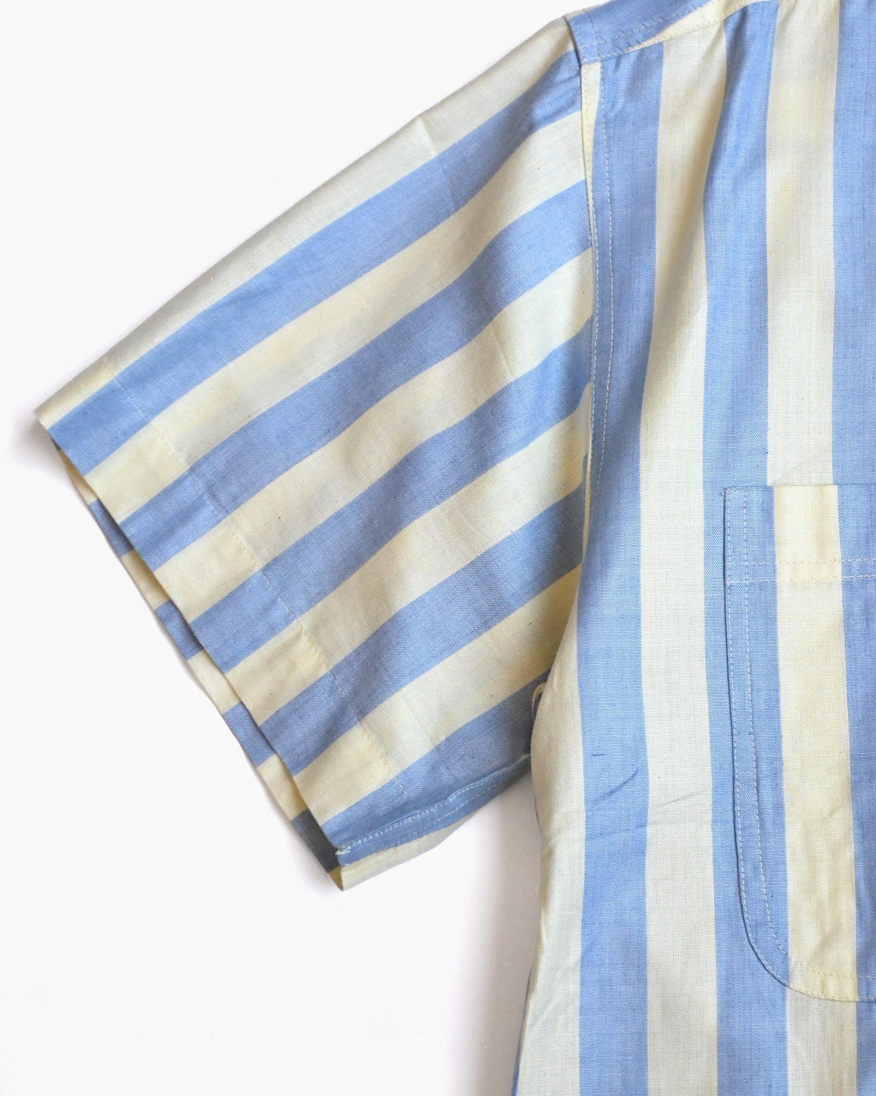 "GOOUCH" Rayon x Cotton Striped Shirt