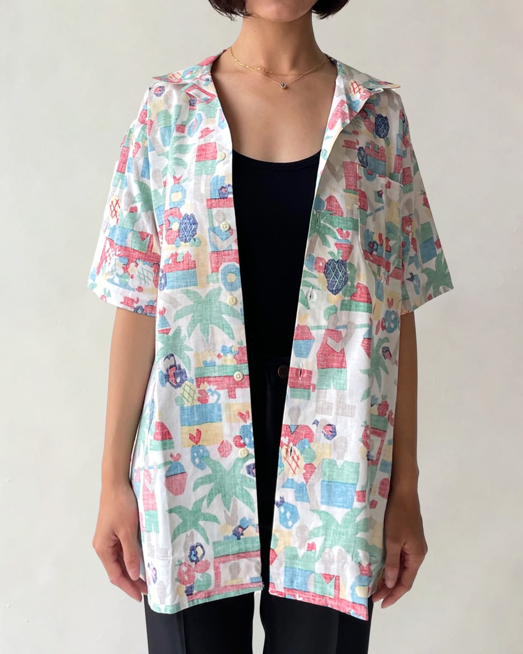 70's Patterned Cotton S/S Shirts