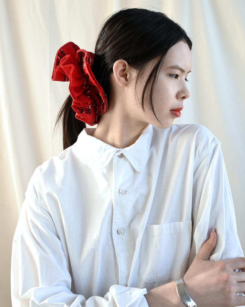 [IKUHO x 404] Hand Made Chouchou - Red