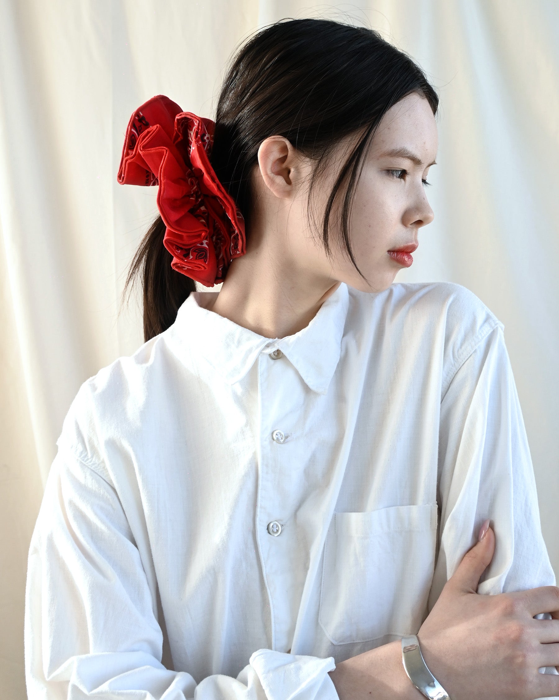 [IKUHO x 404] Hand Made Chouchou - Red