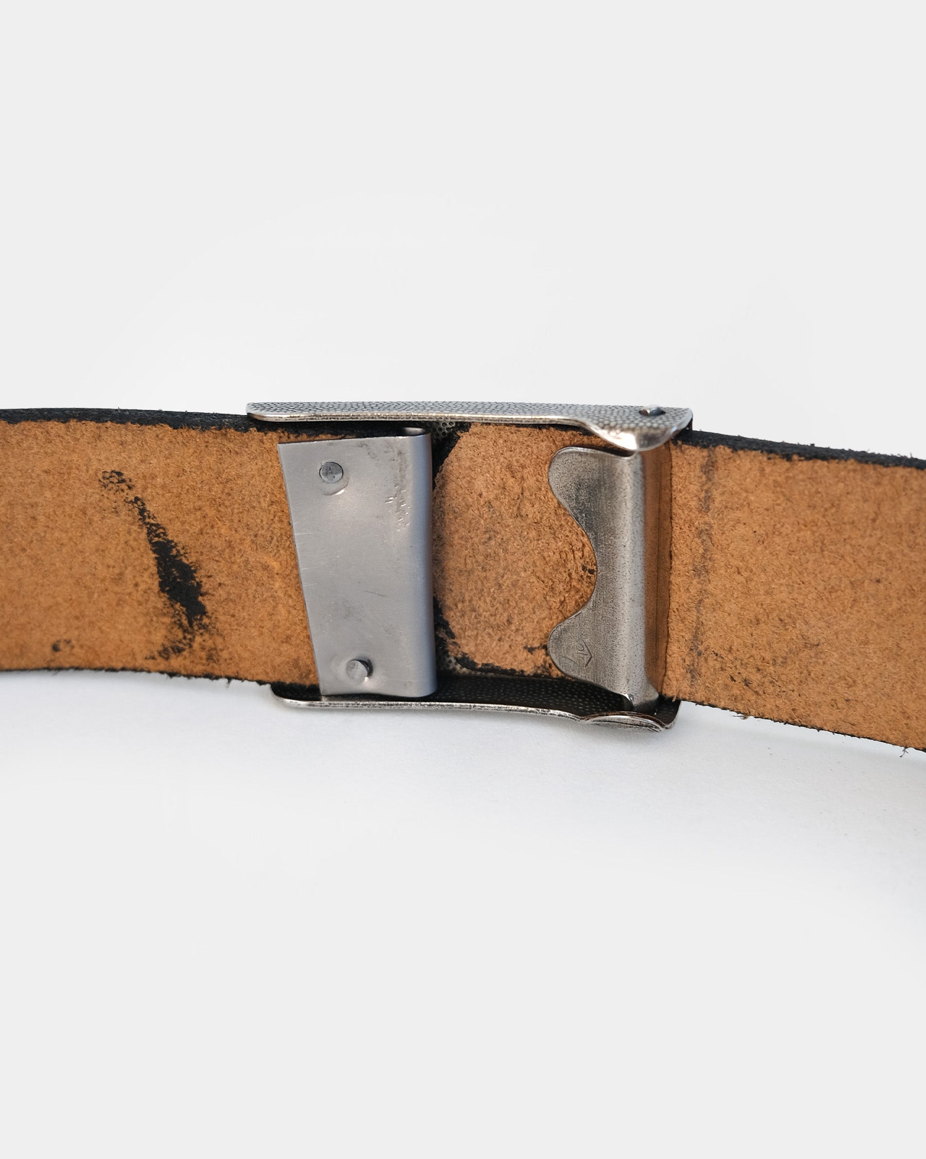 German Army Black Leather Belt