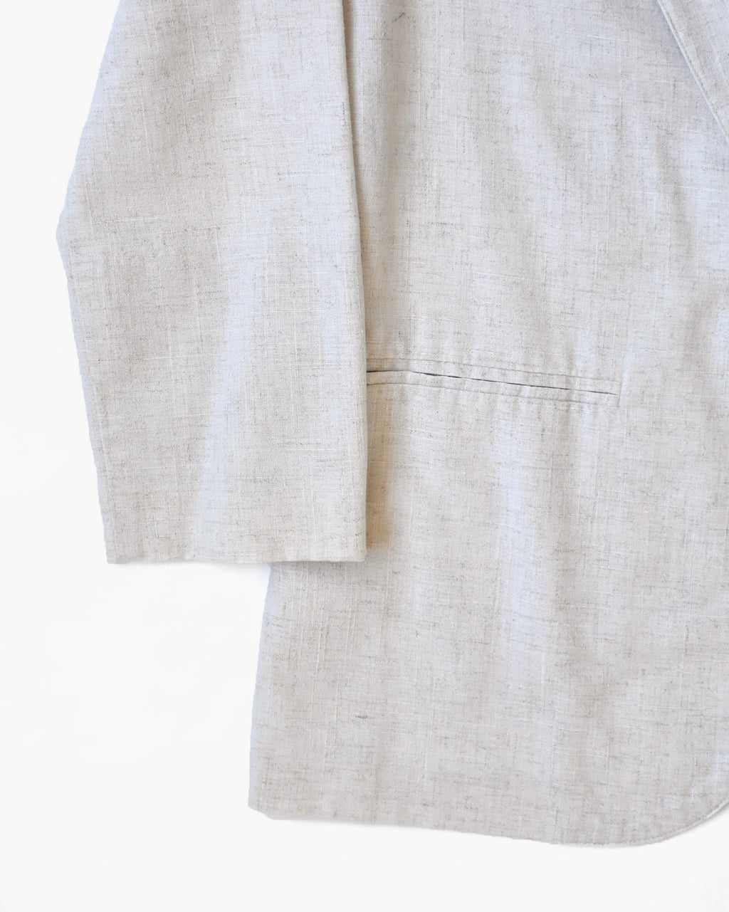 Single-Button Linen Blend Jacket