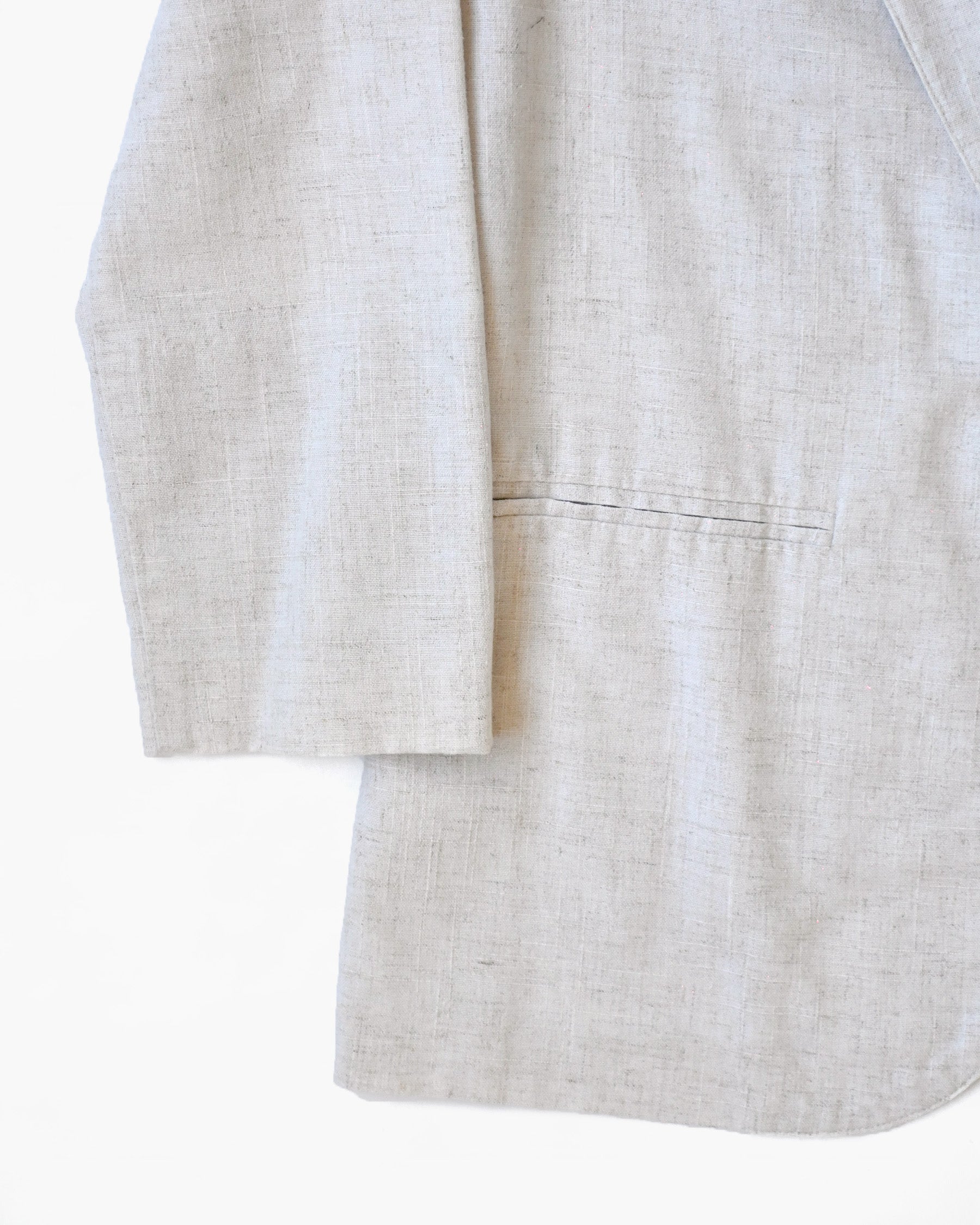Single-Button Linen Blend Jacket