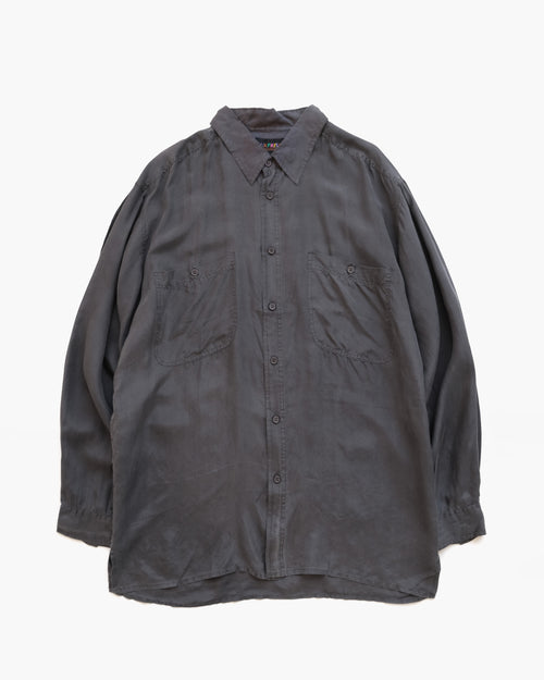 N.O.S  100% Silk Shirts - Charcoal