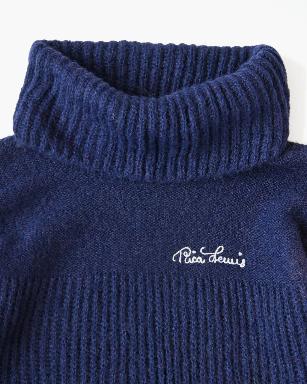 Navy Embroidered Knit