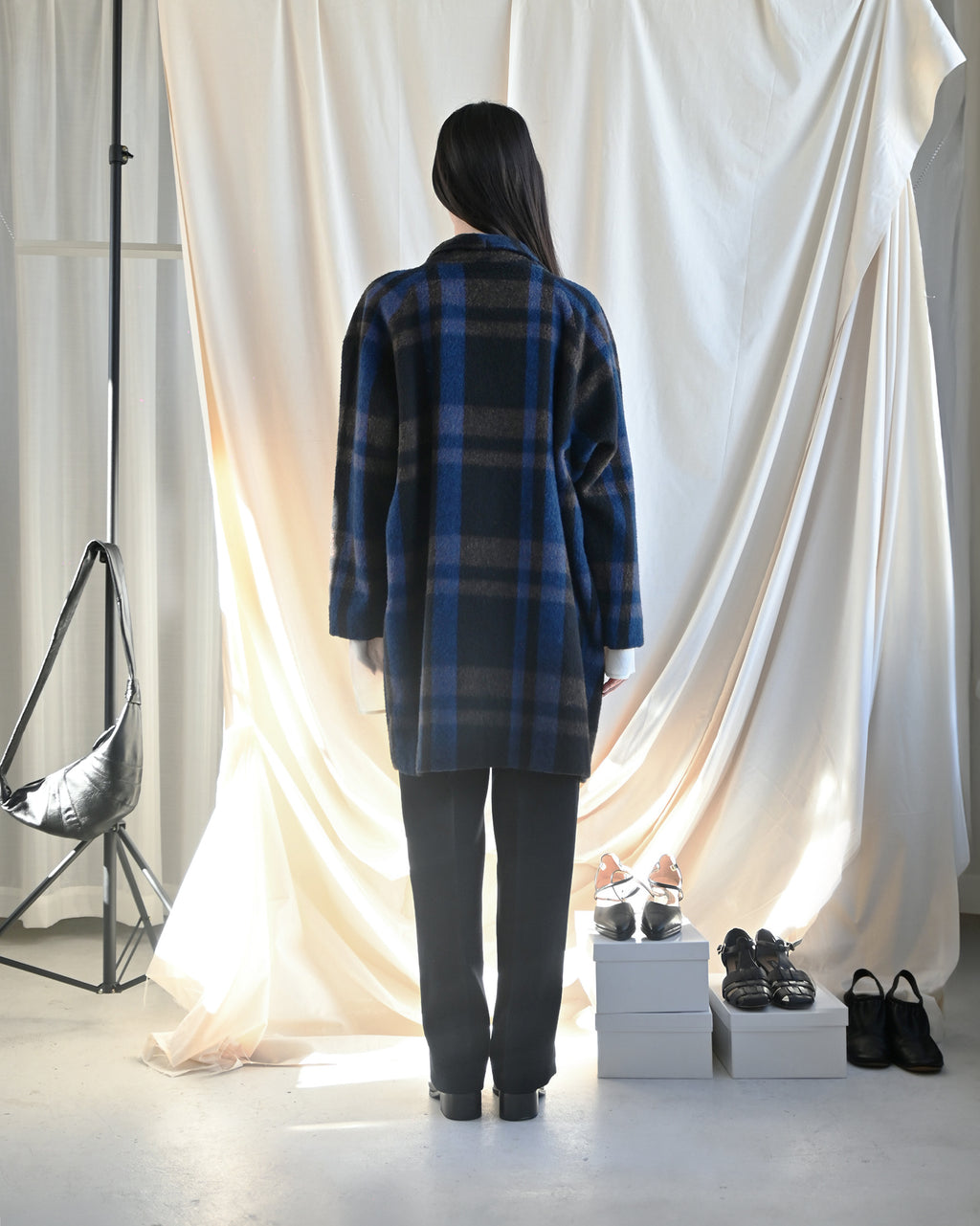 Plaid Wool Coat