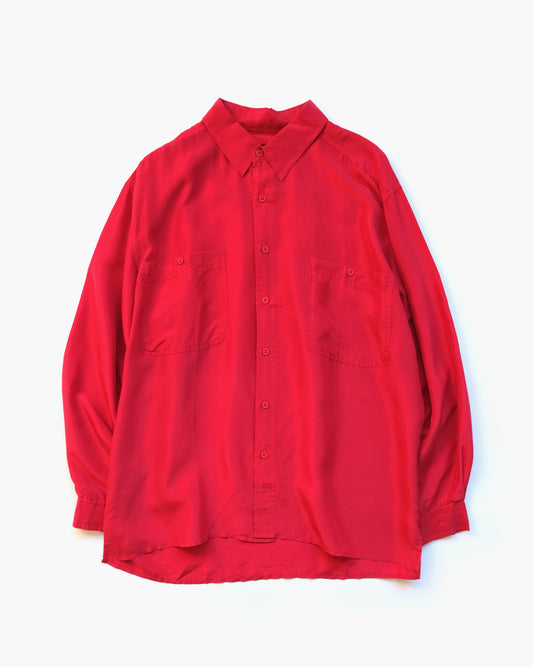 N.O.S  100% Silk Shirts - Red