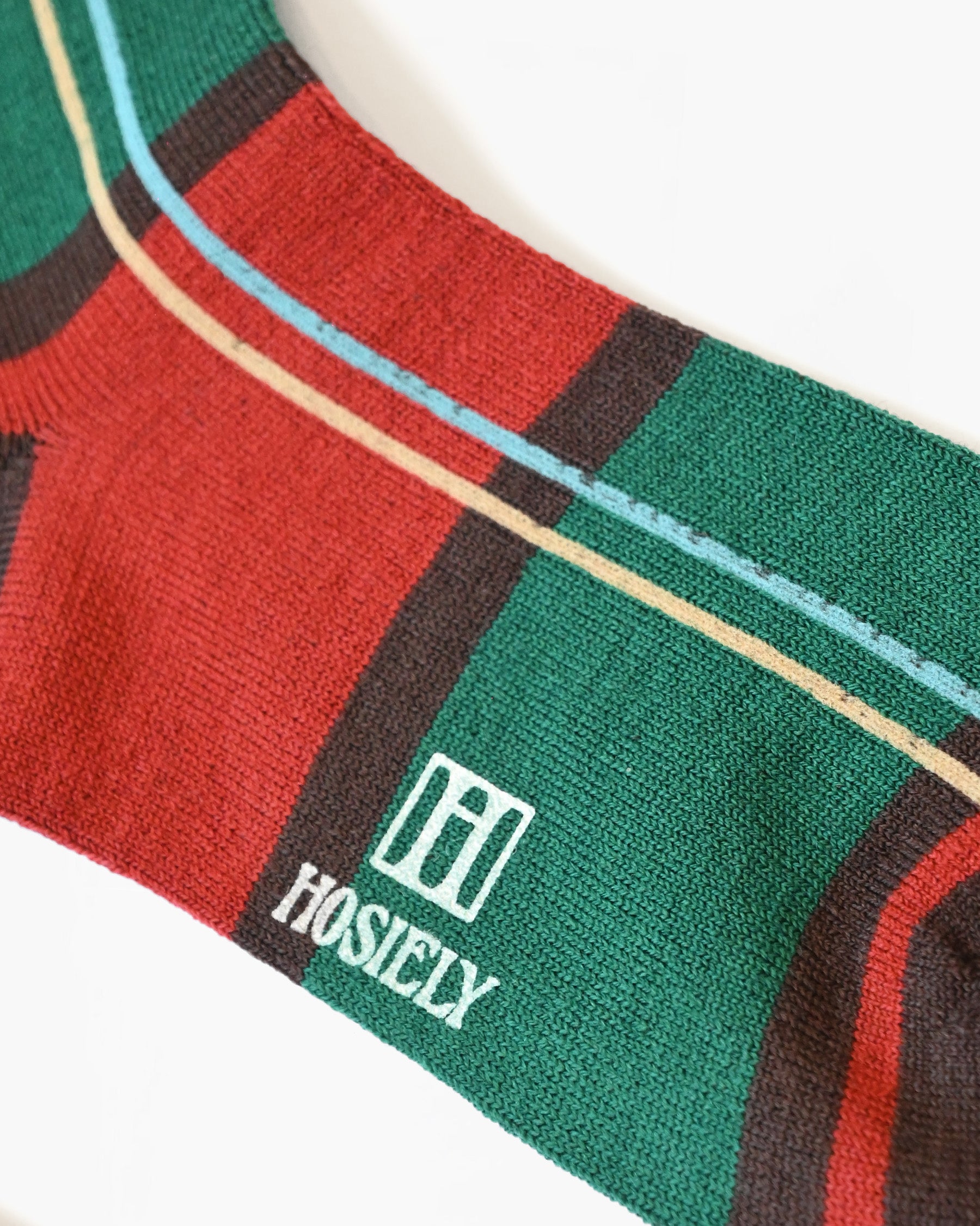 Wool Plaid Socks - Brown