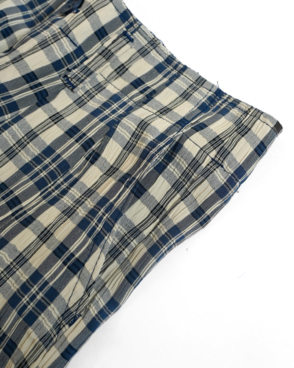 "GOOUCH" Rayon Plaid Shorts