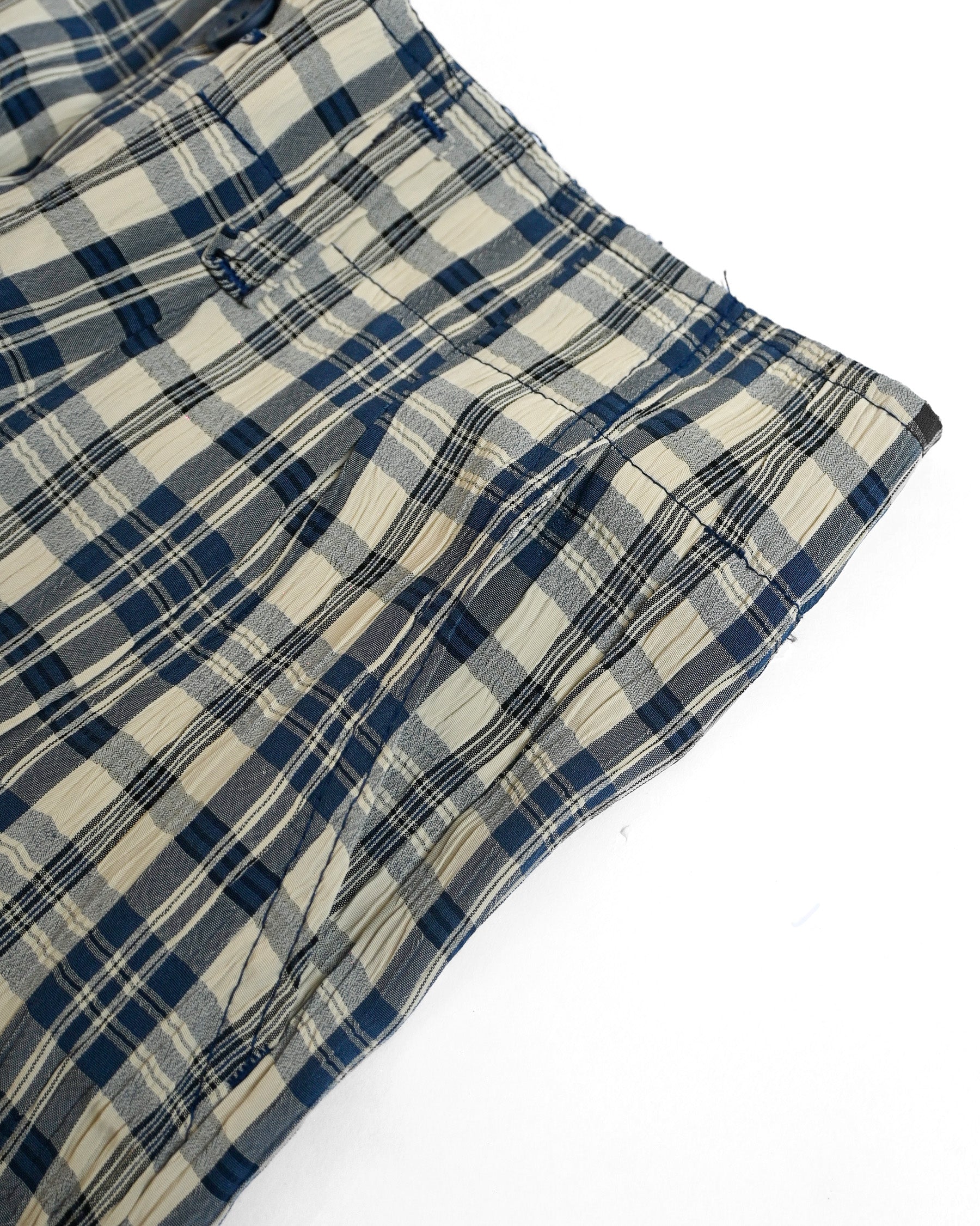 "GOOUCH" Rayon Plaid Shorts