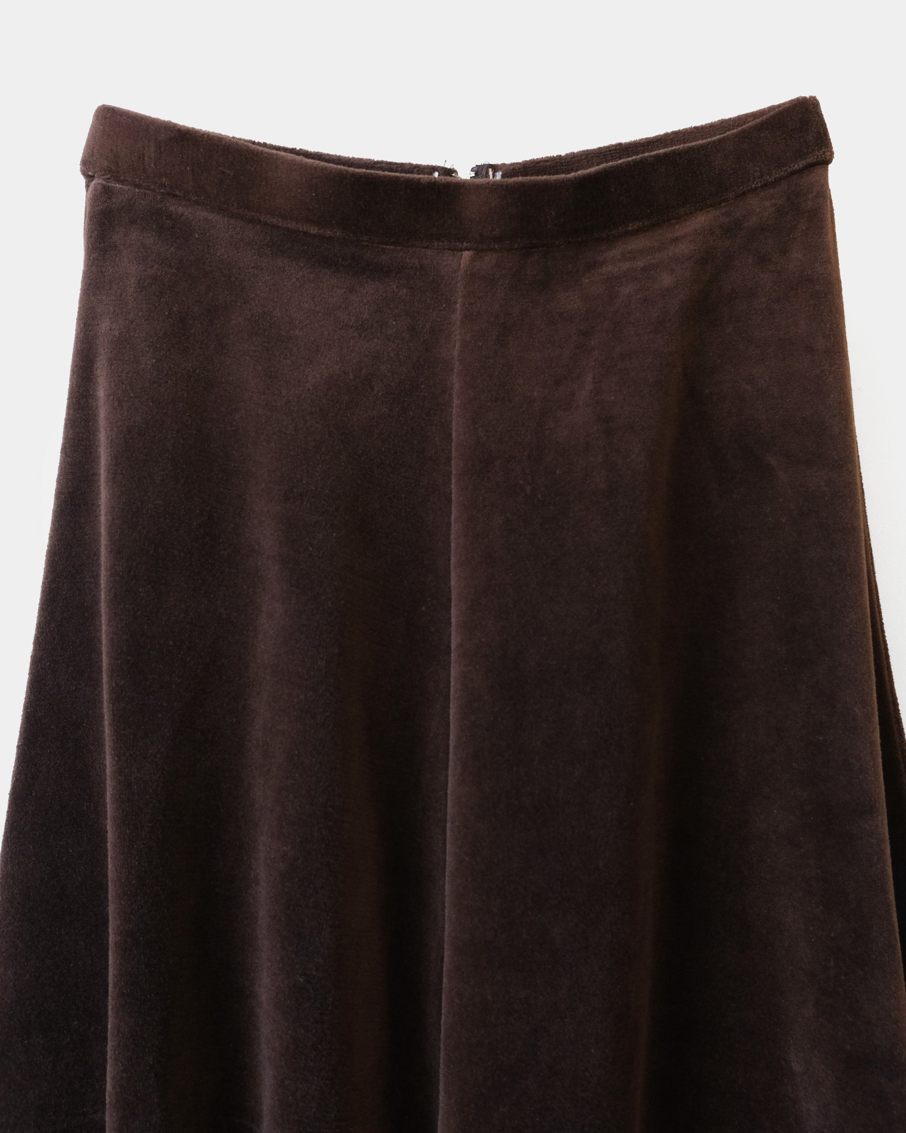 Velour Skirt - Dark Brown