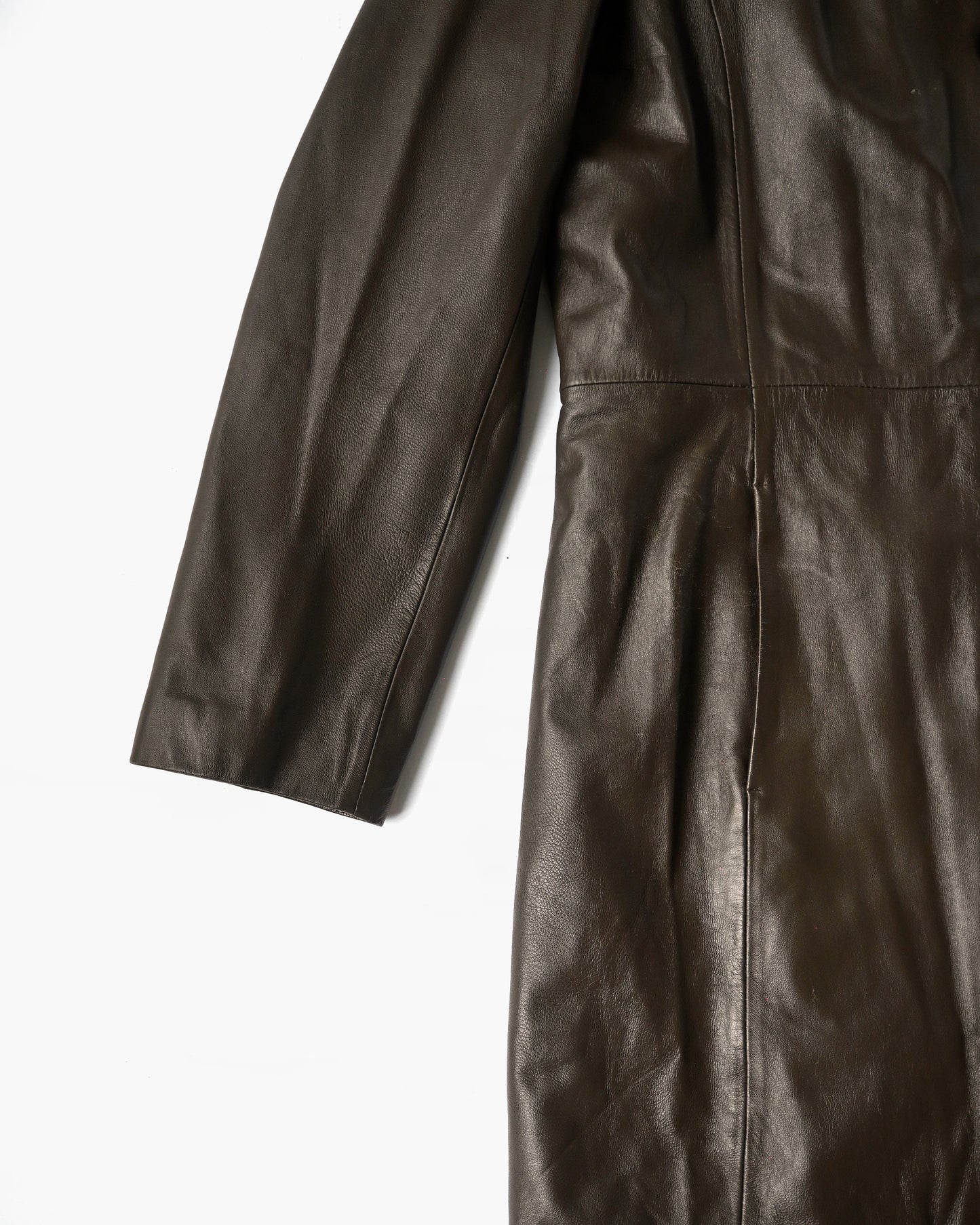 1990's Leather Coat w/ Lining