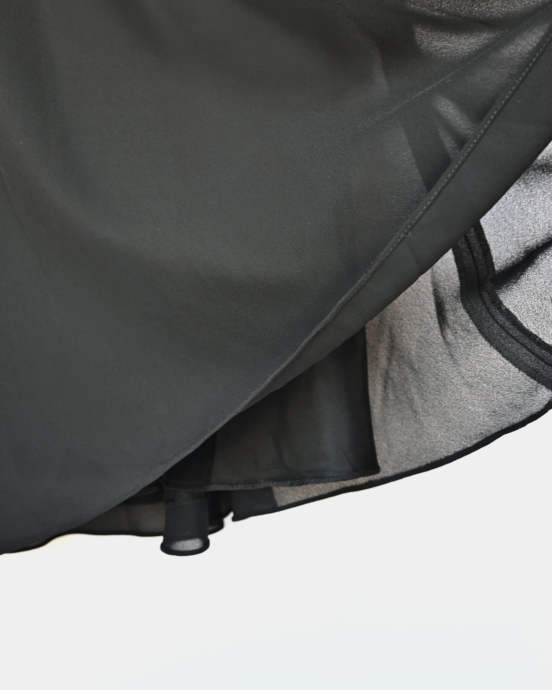 Acetate Black Long Skirt - Flair