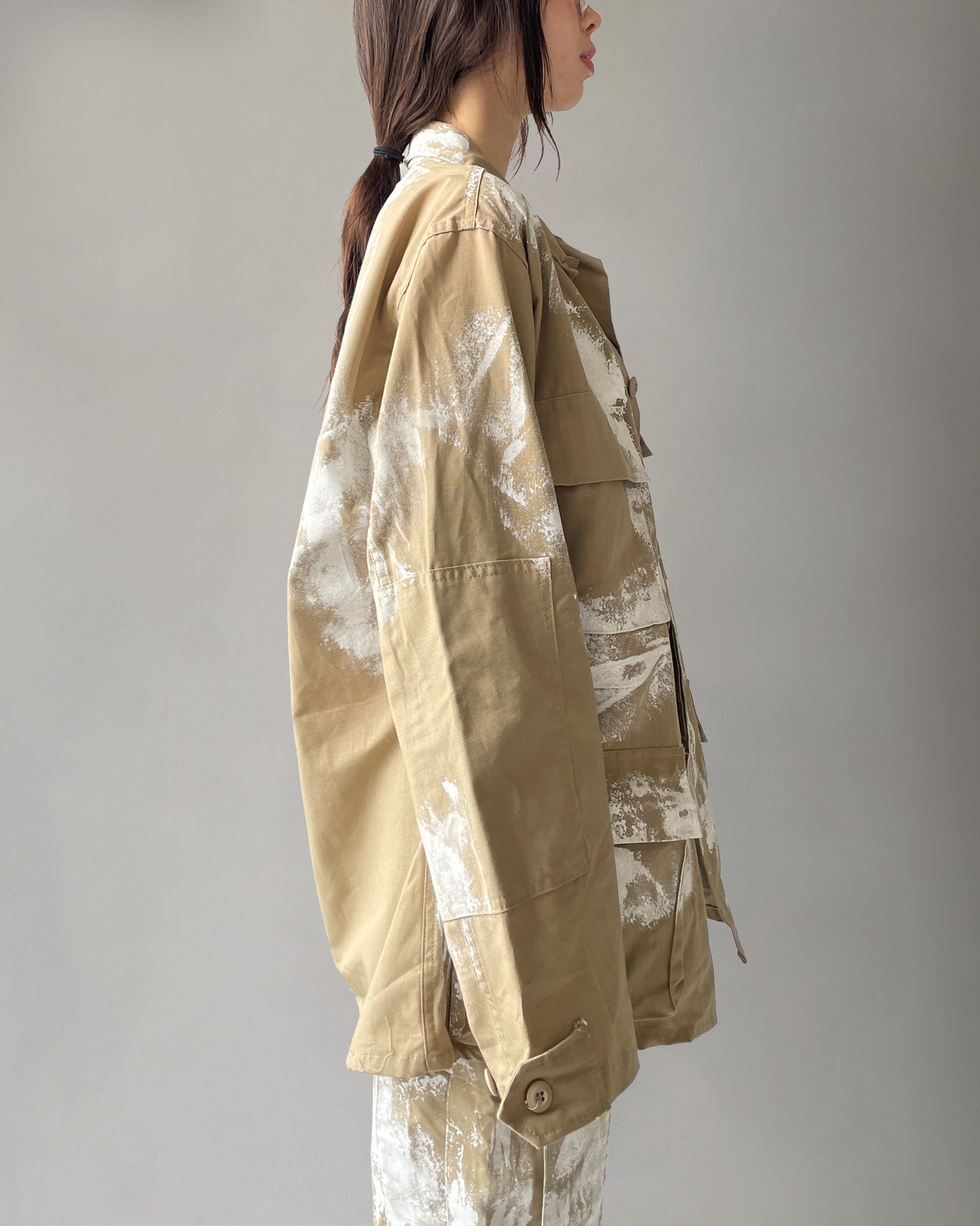 404irregular - Painted BDU Jacket - Beige