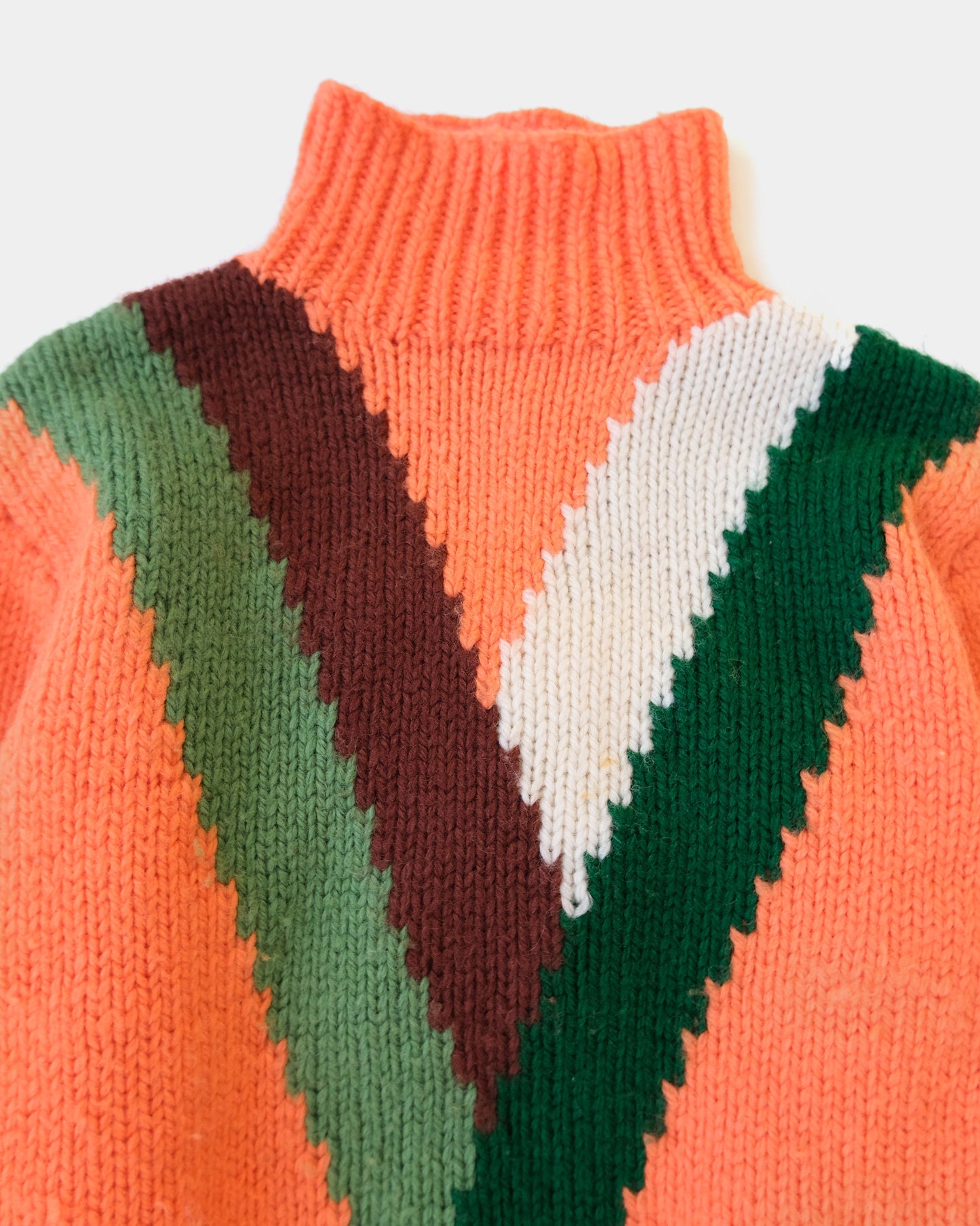80s Wool Patterned Sweater
