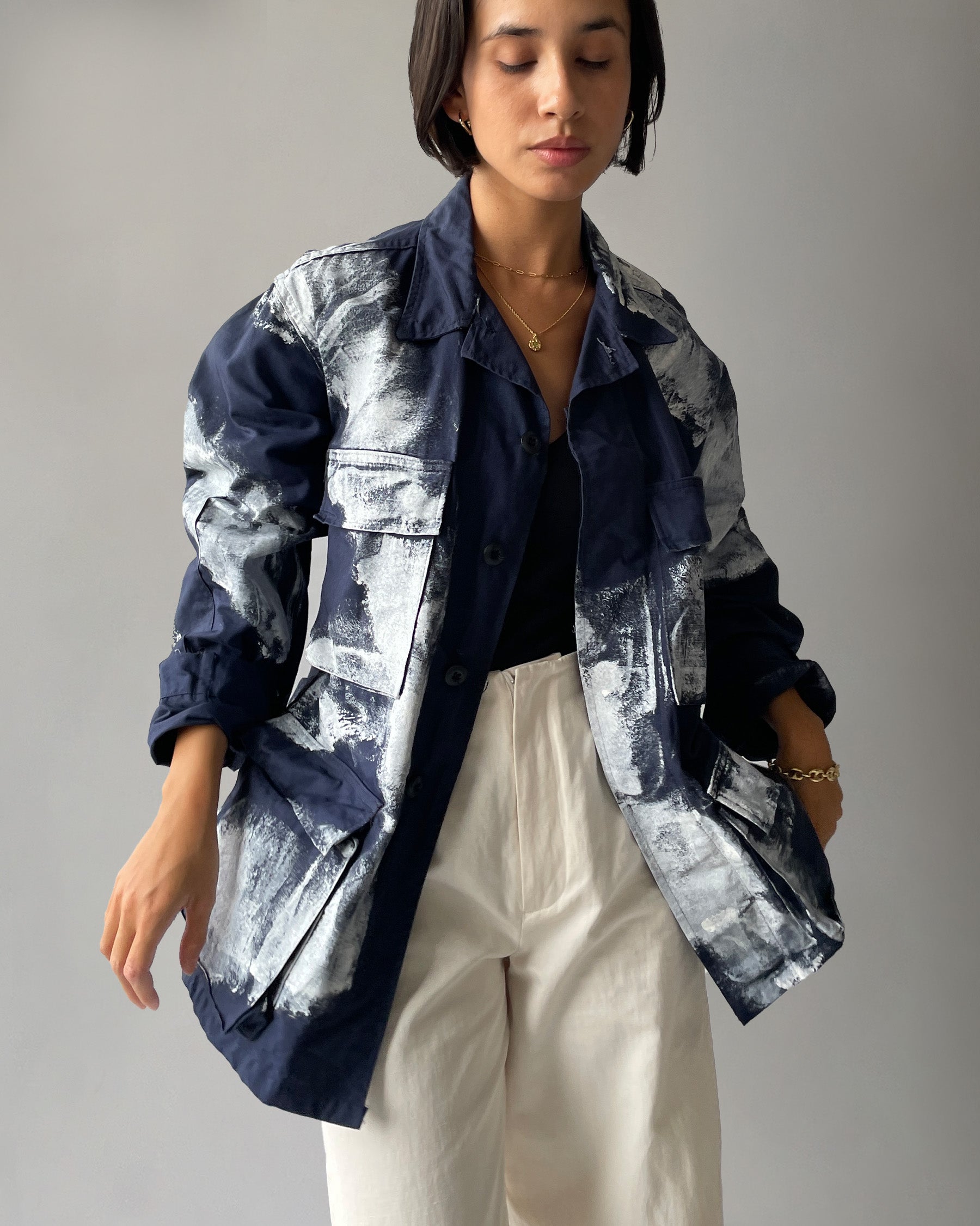 404irregular - Painted BDU Jacket - Navy