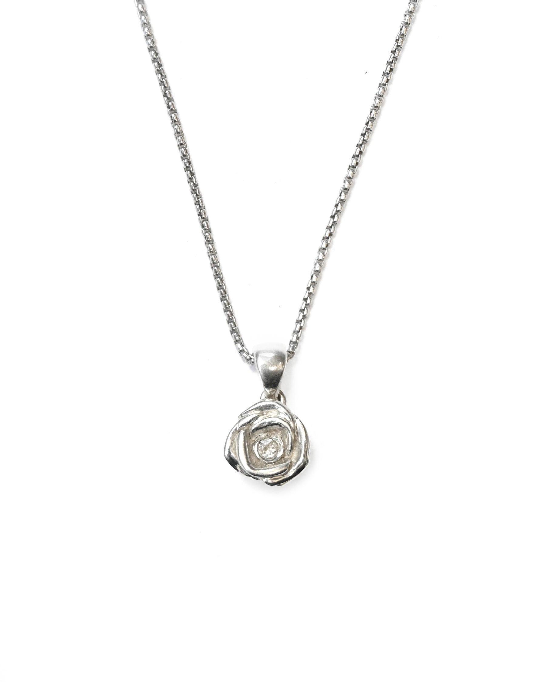 Valentine x 404 Baby Rose Charm - Silver