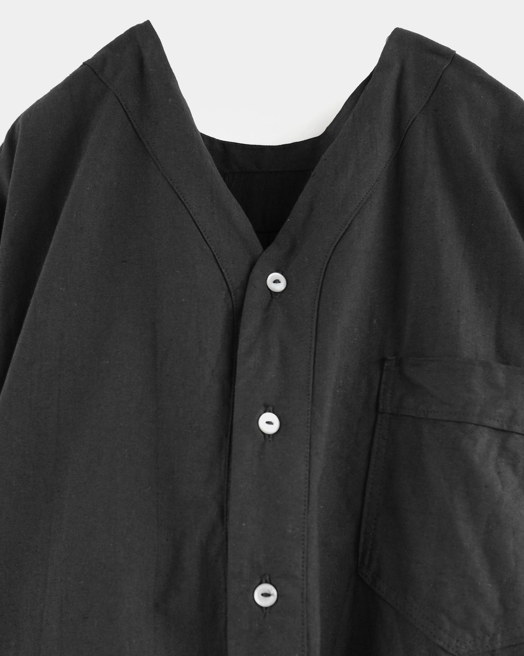 Over-Dyed White Cotton Long Shirt