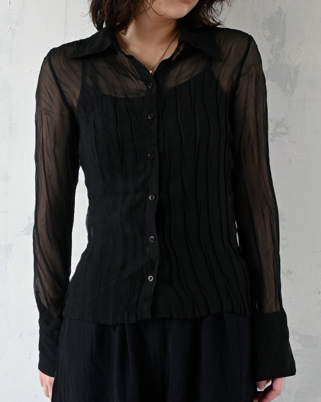 Crinkle Sheer Shirt