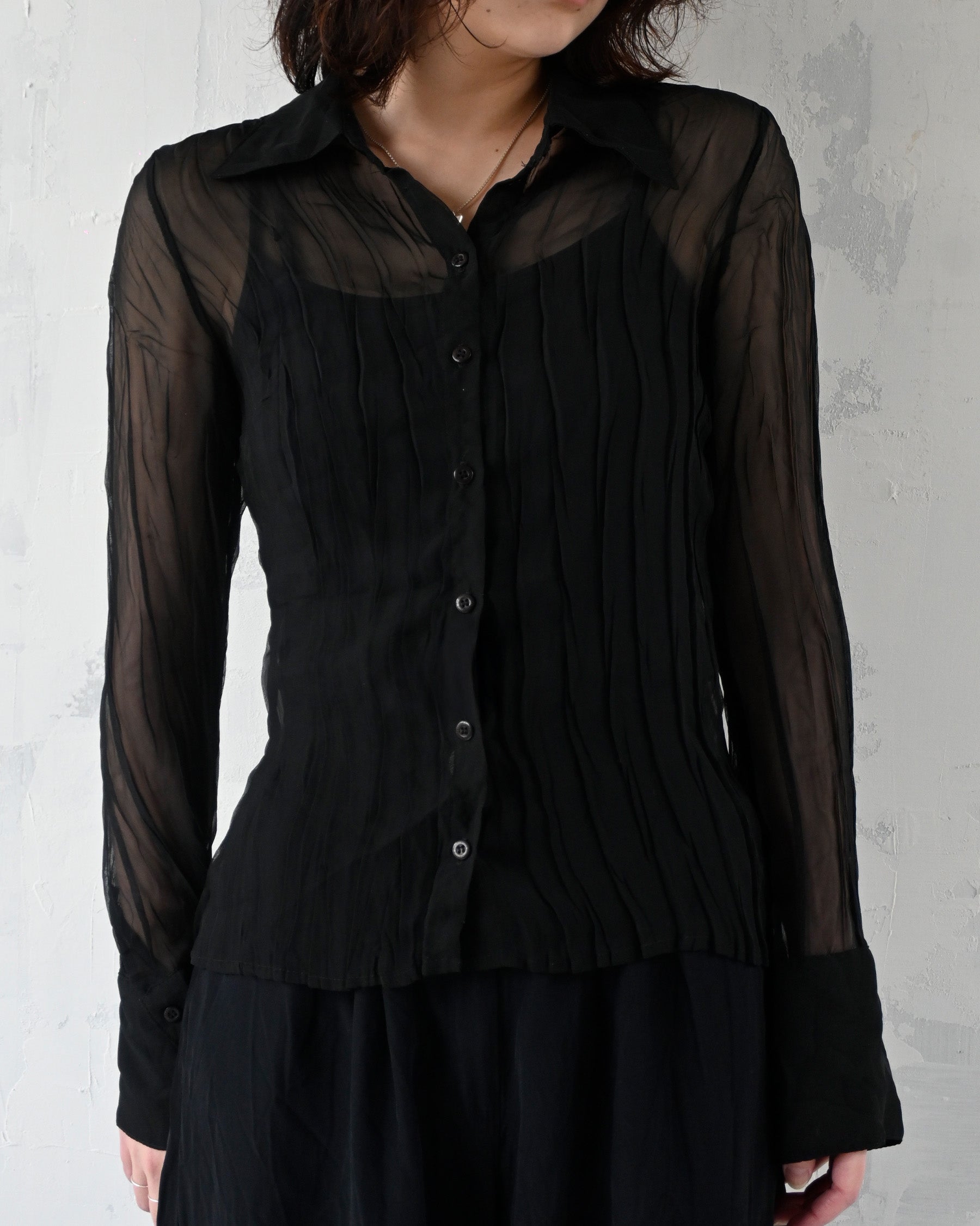 Crinkle Sheer Shirt