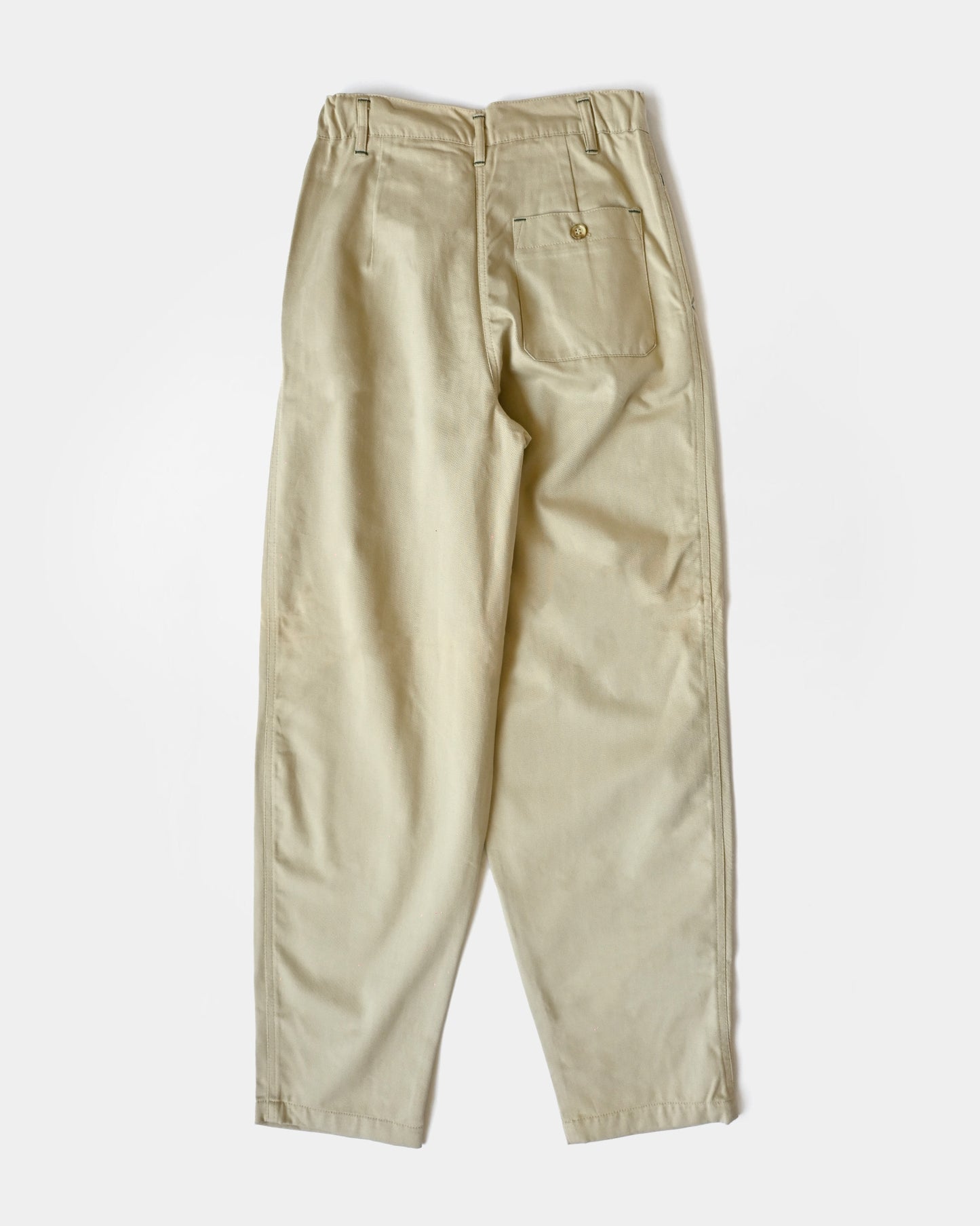 60'S Tuck Front Pants - Beige