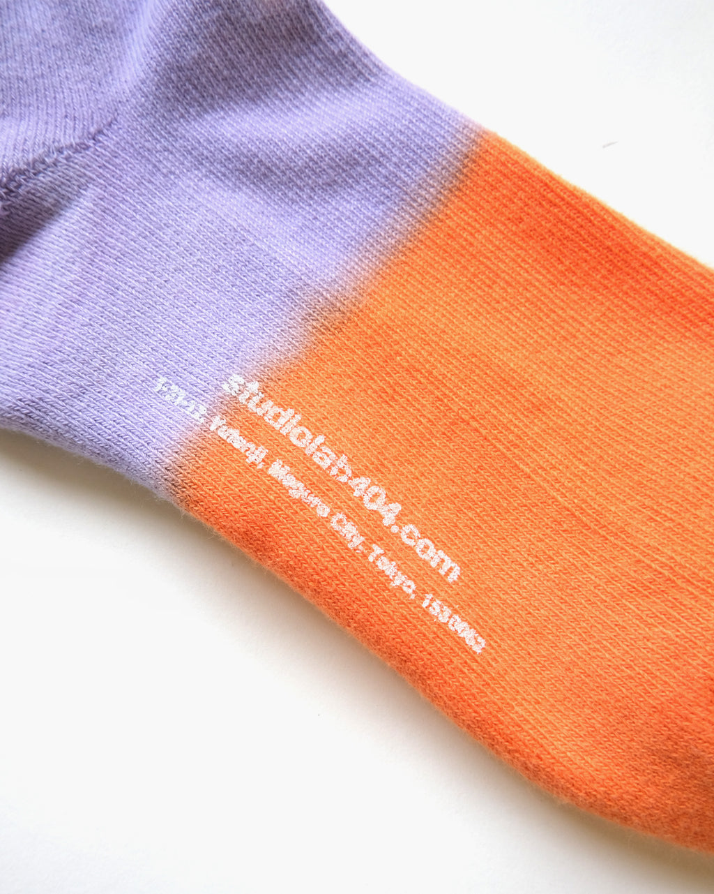 404 Gradation Pile Socks - Purple x Orange