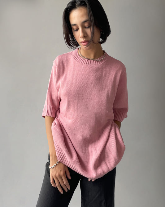 Acrylic Smoke Pink S/S Sweater