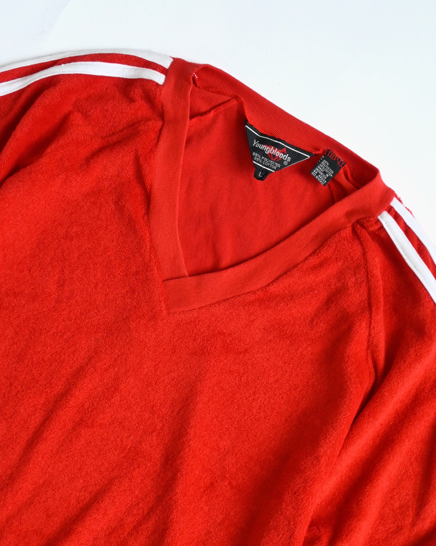 70S Cotton Pile Top - Red