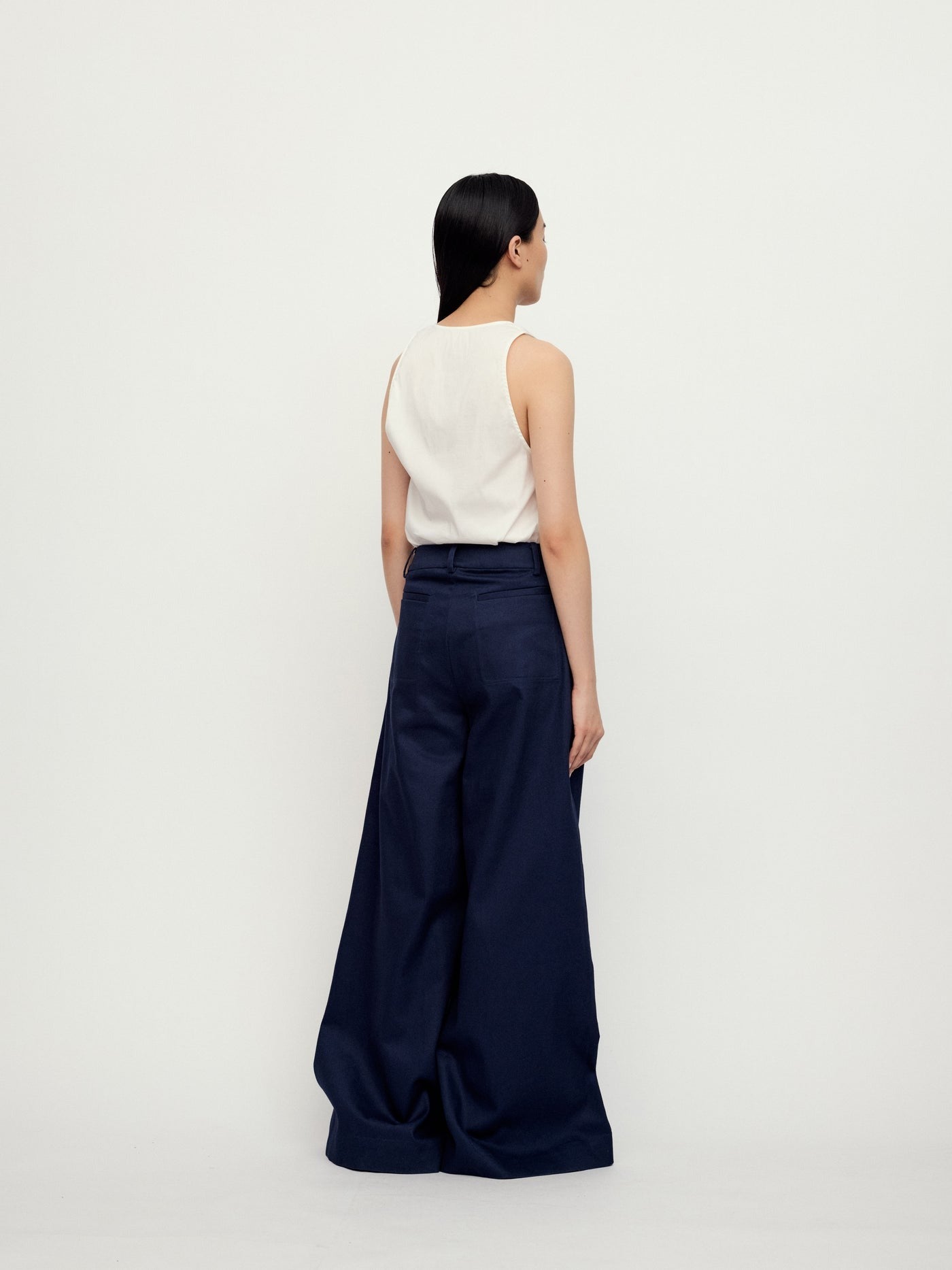 "RUOHAN" SAILOR NAVY DIAGNAL PANTS