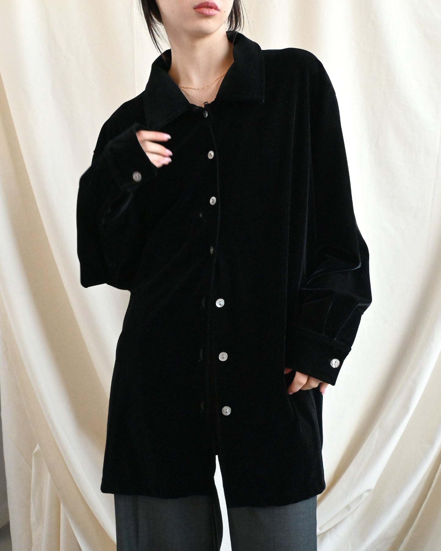 Velour Long Shirt