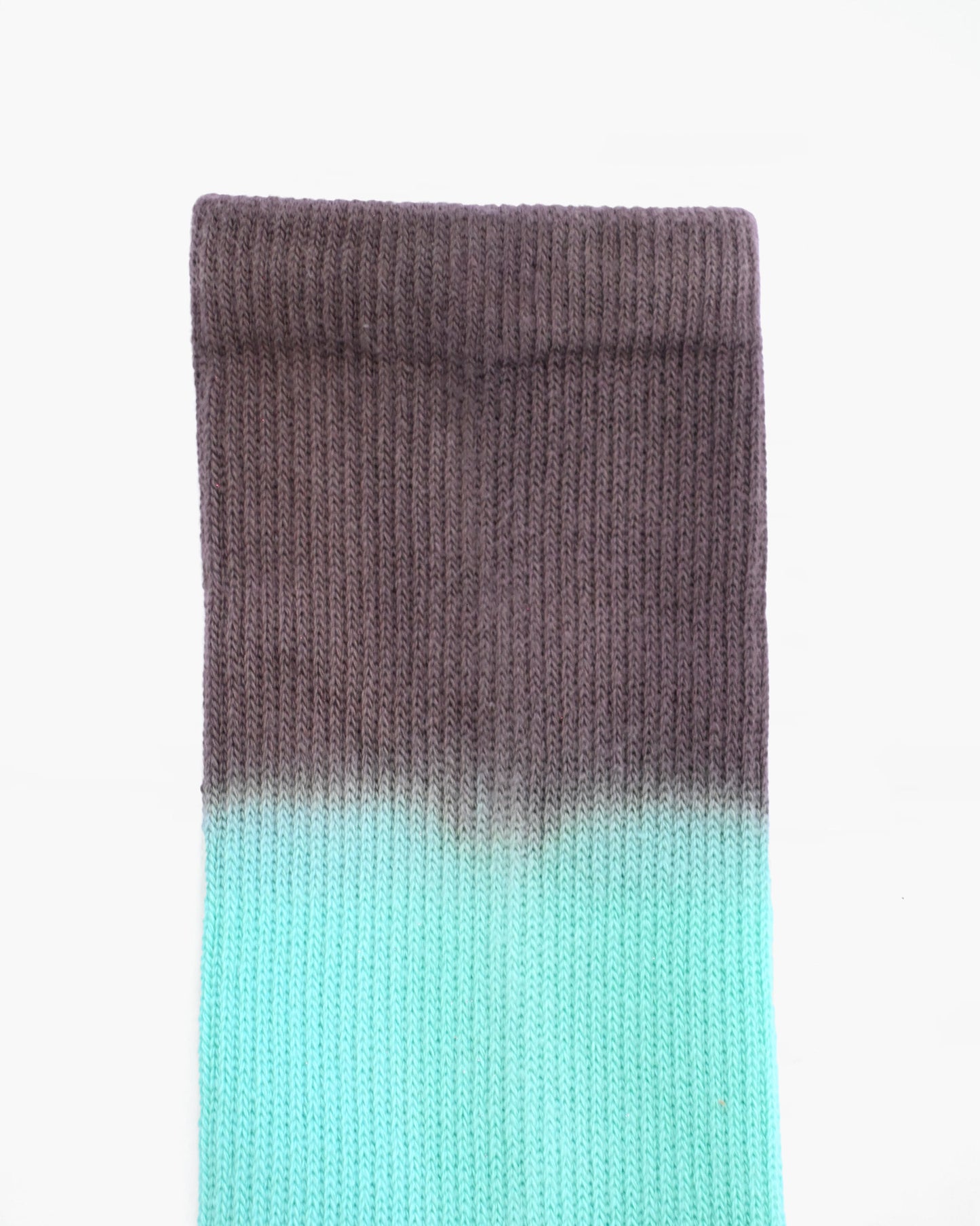 404 Gradation Pile Socks - Mint × Dark Gray