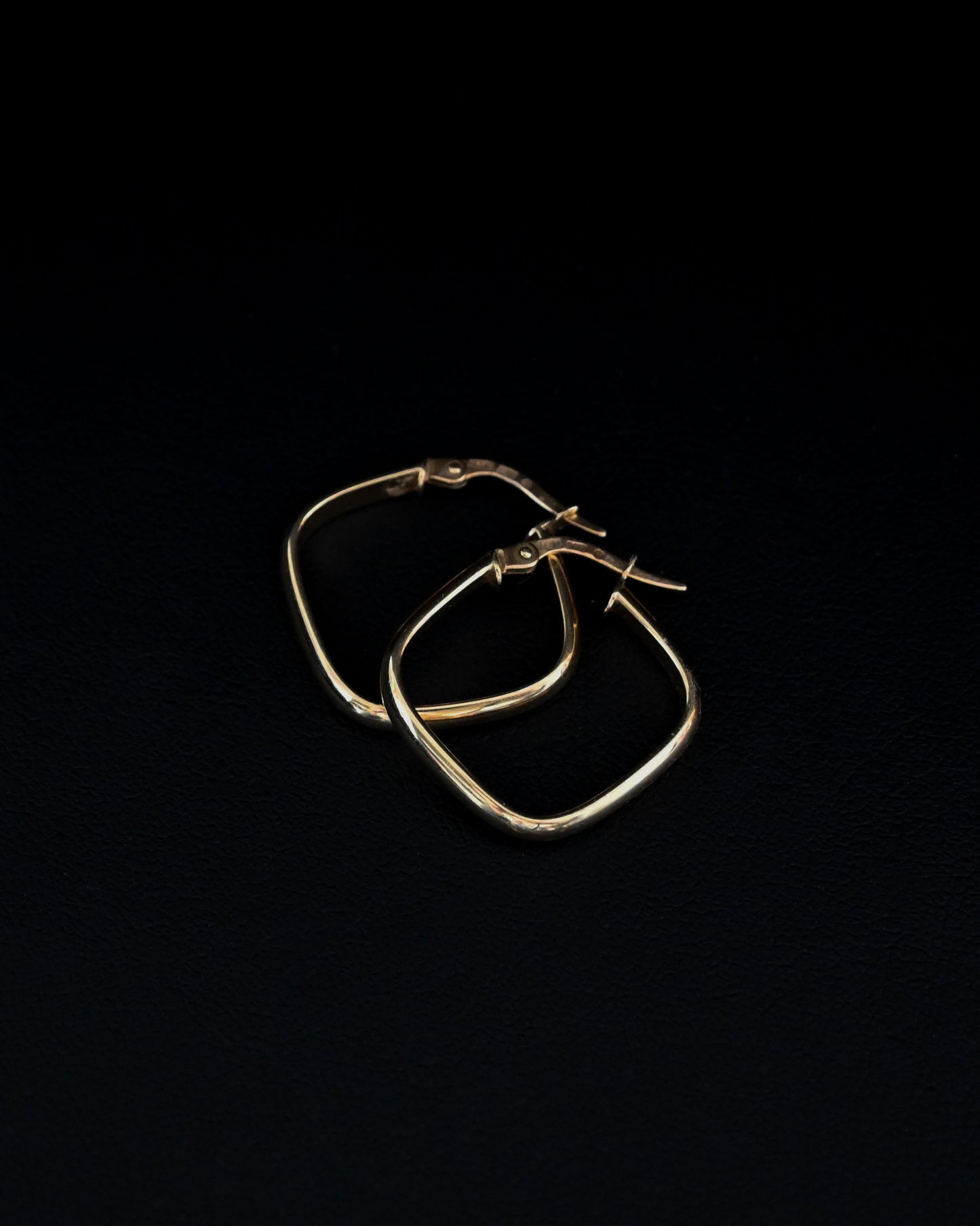 14K Square Gold Hoops