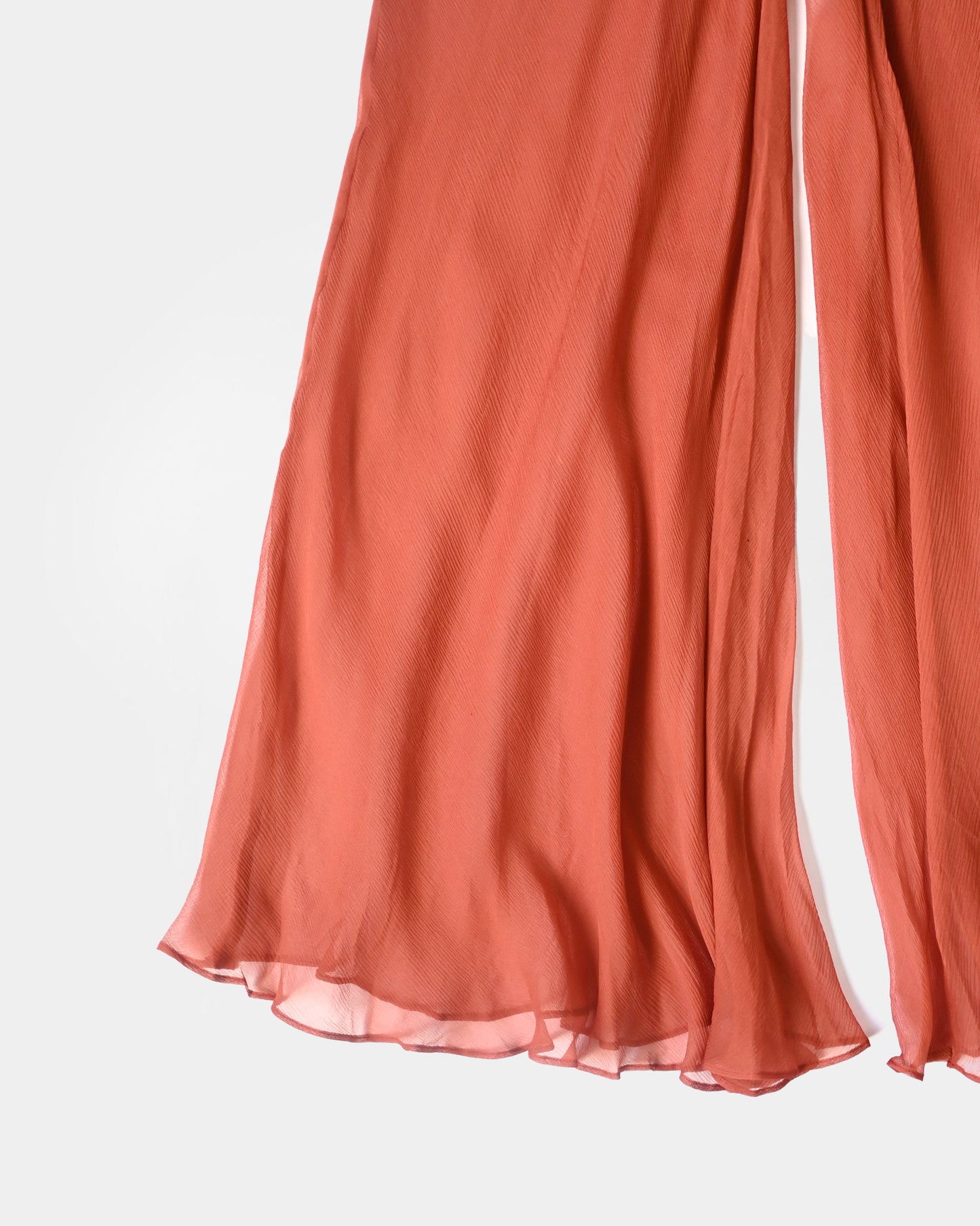 "ROMEO GIGLI" Silk Flare Pants - Orange