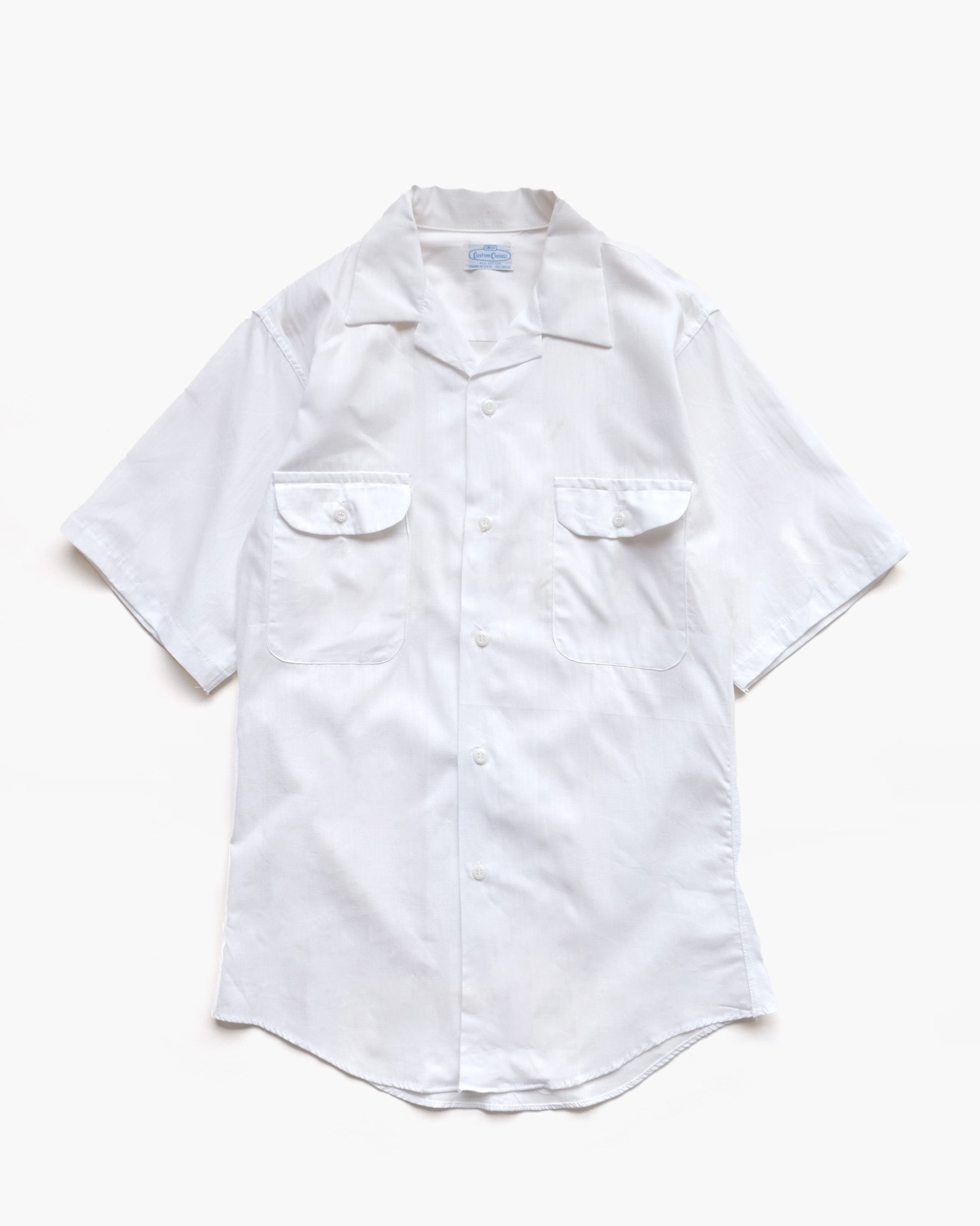 Half Sleeve White Shirt Made in USA