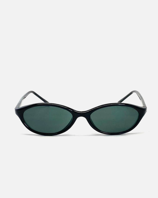 NOS Oval Narrow Black Frame Sunglasses