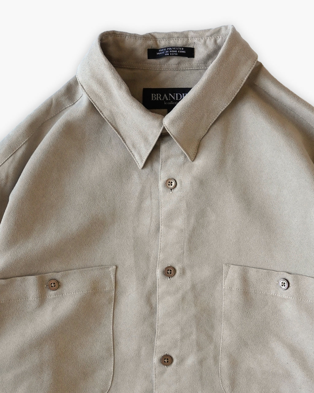 Soft Peach Skin L/S Shirt - Ivory