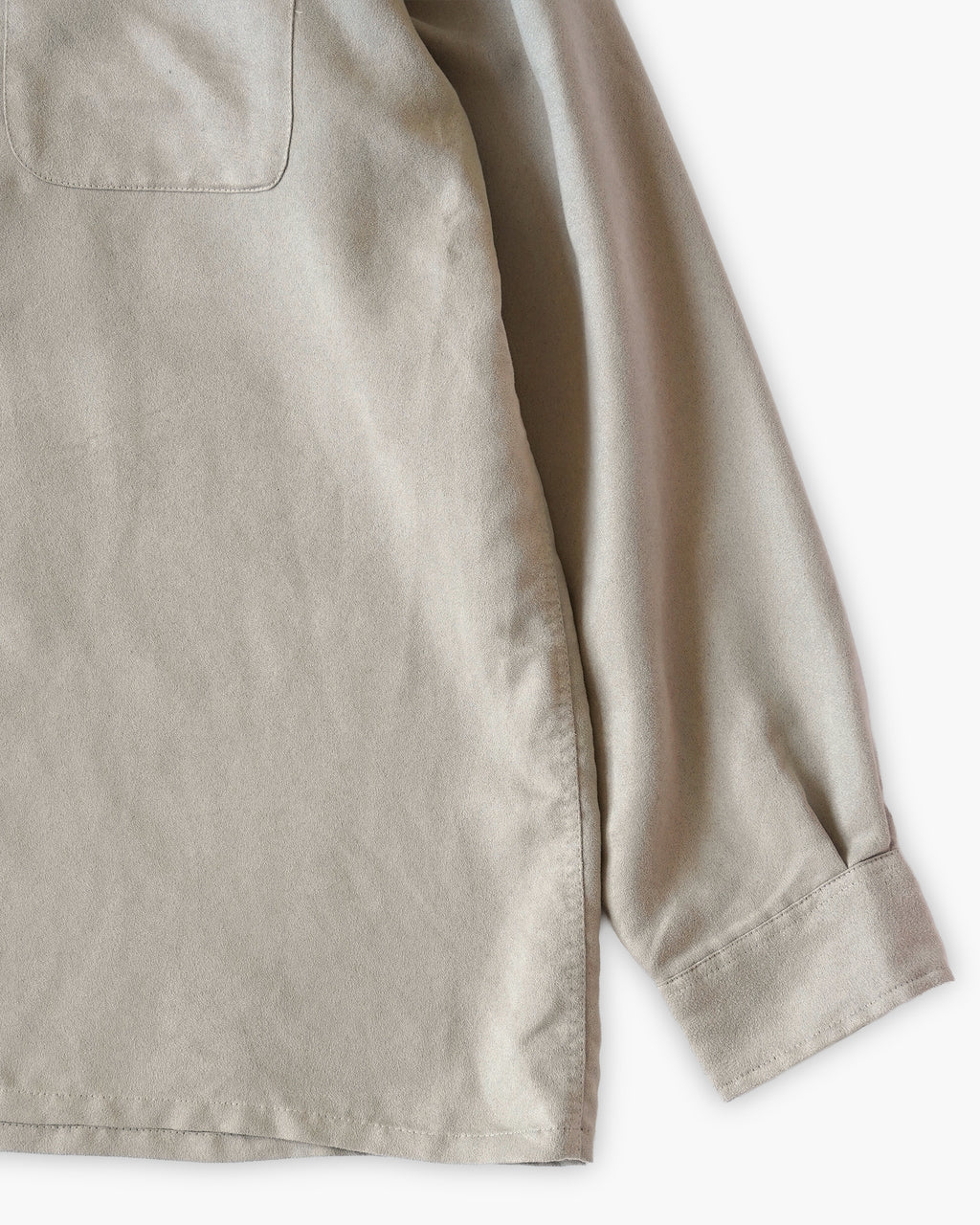 Soft Peach Skin L/S Shirt - Ivory