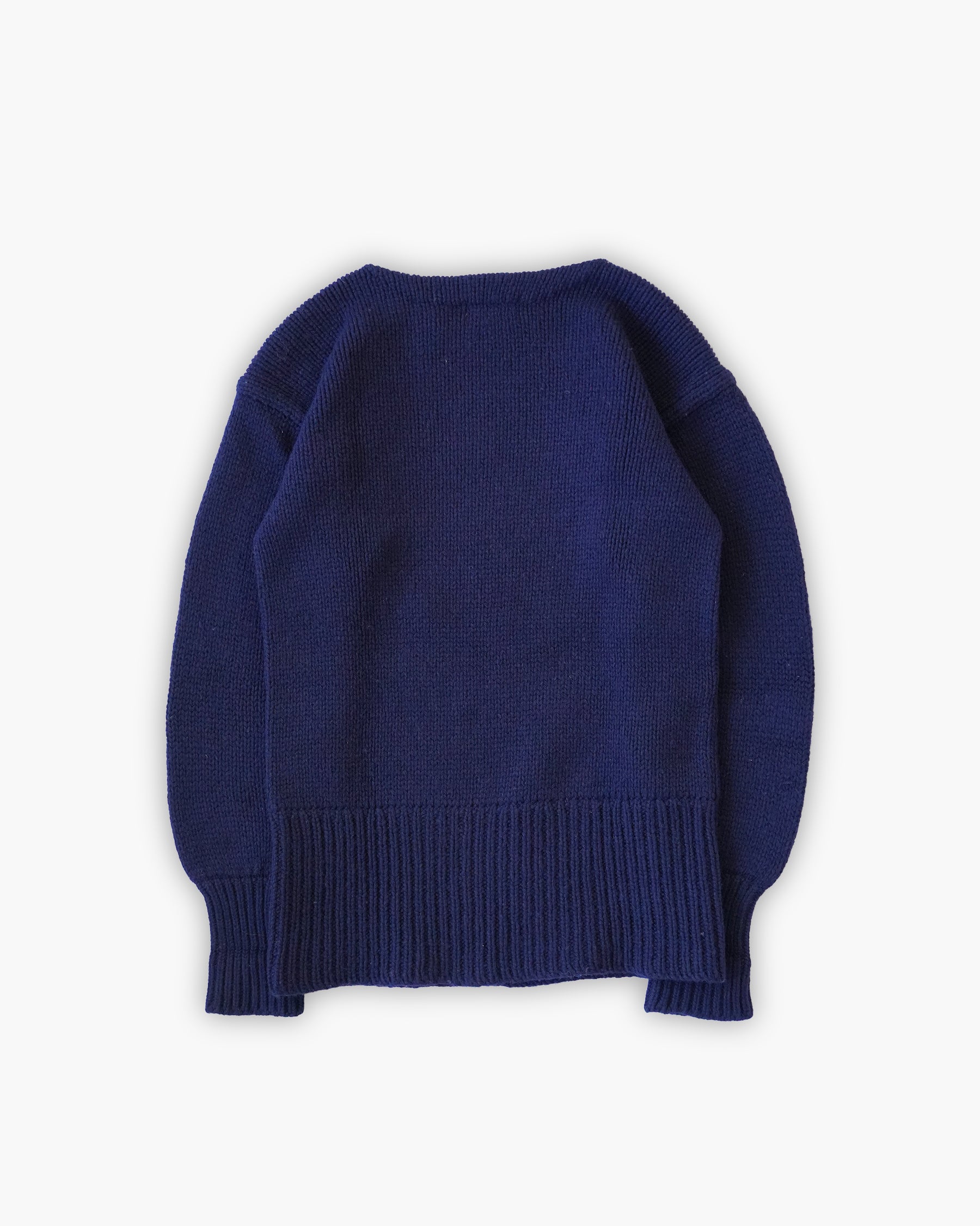 100% Wool Navy Boatneck Sweater