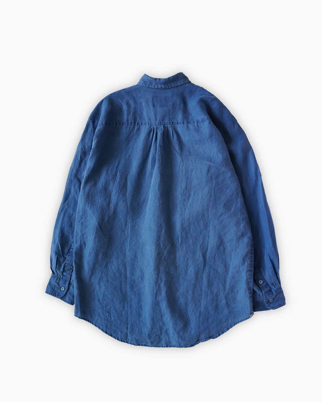 "GOOUCH" 100% Linen L/S Shirt - Blue