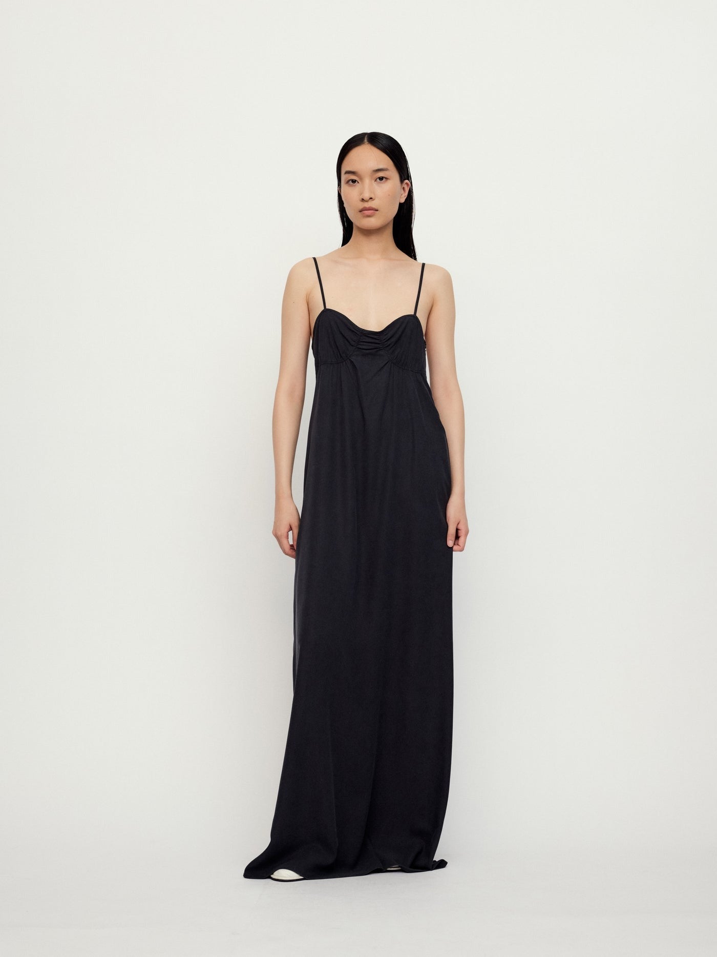 "RUOHAN" CHARCOAL SHELL DRESS