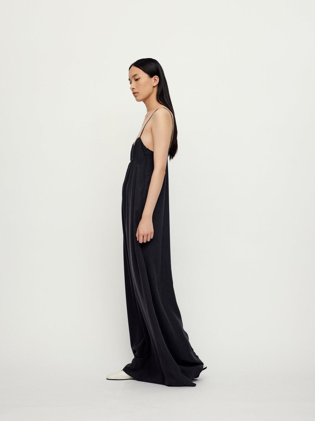 "RUOHAN" CHARCOAL SHELL DRESS