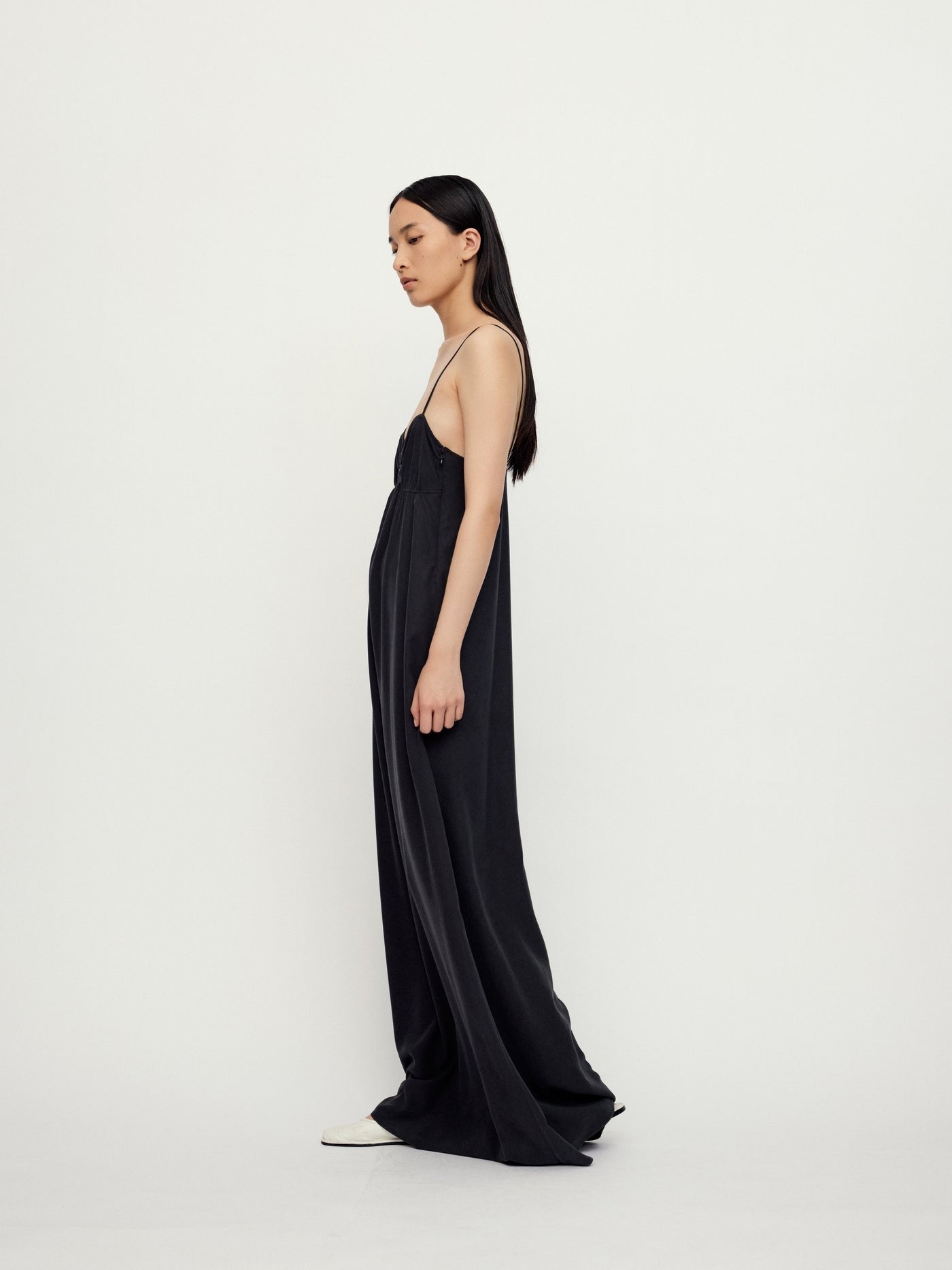 "RUOHAN" CHARCOAL SHELL DRESS