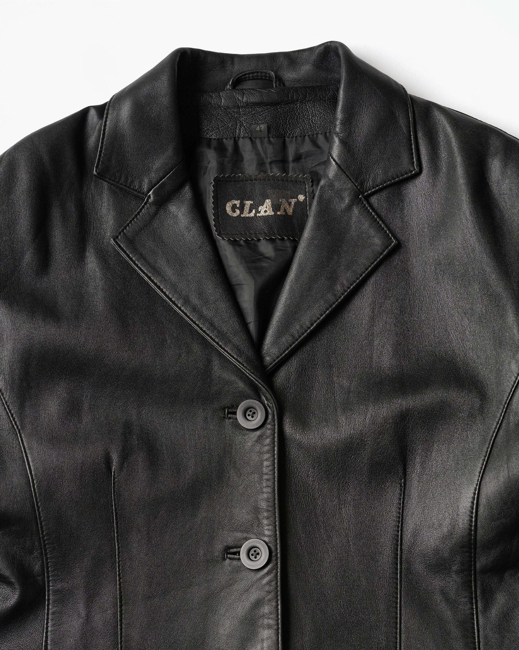 1980~90's Leather Long Jacket