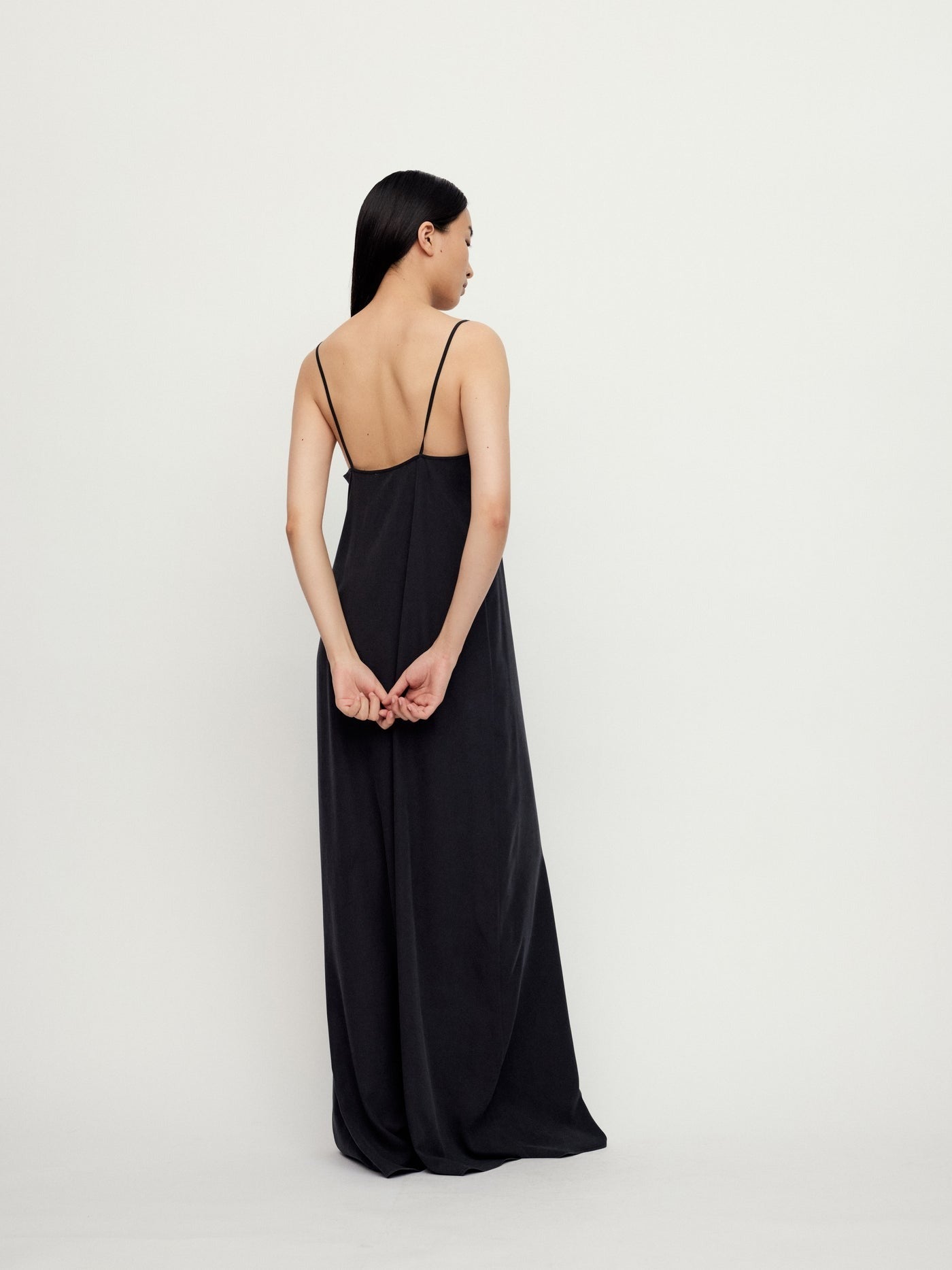 "RUOHAN" CHARCOAL SHELL DRESS