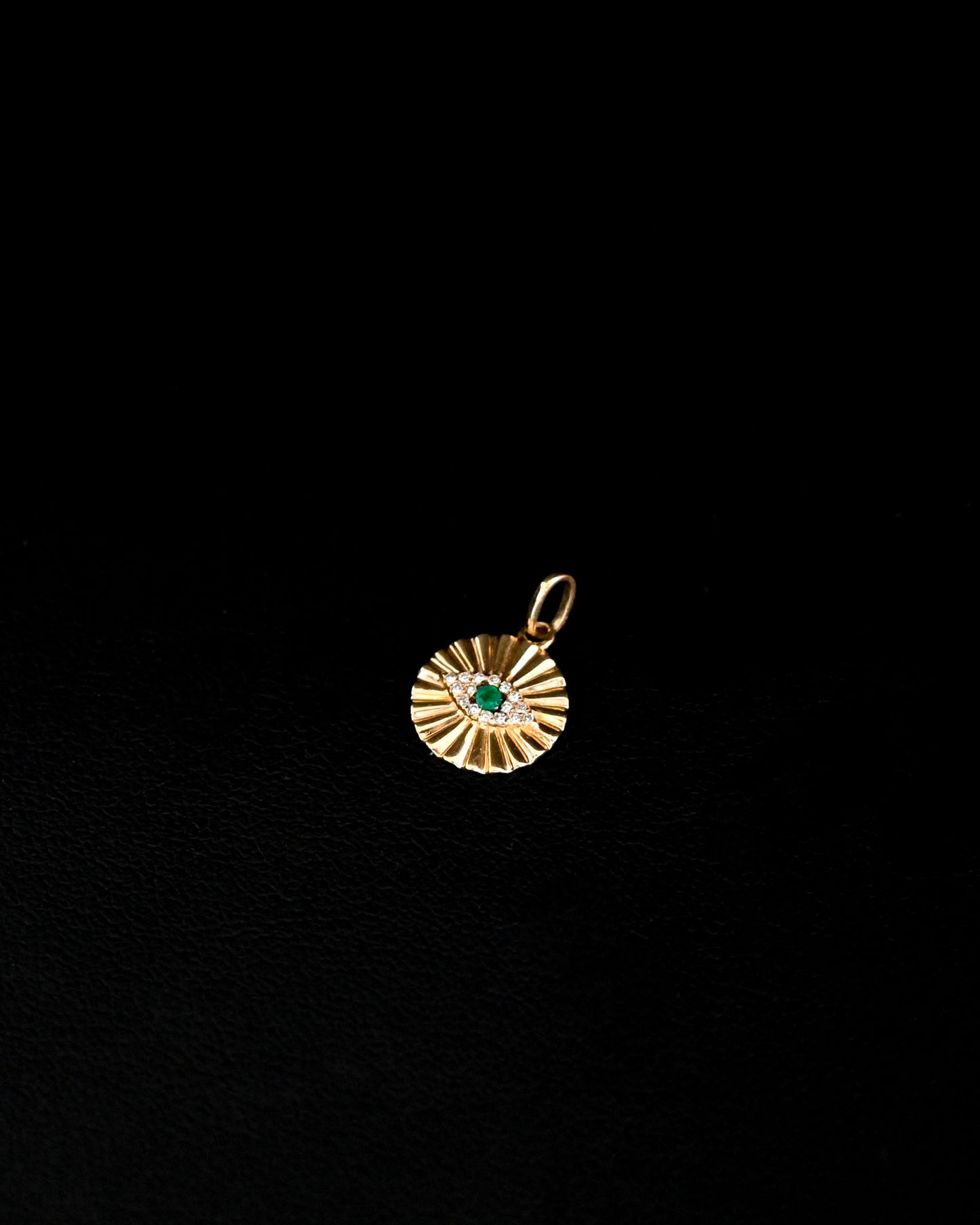 14K Charm - Emerald x Diamond