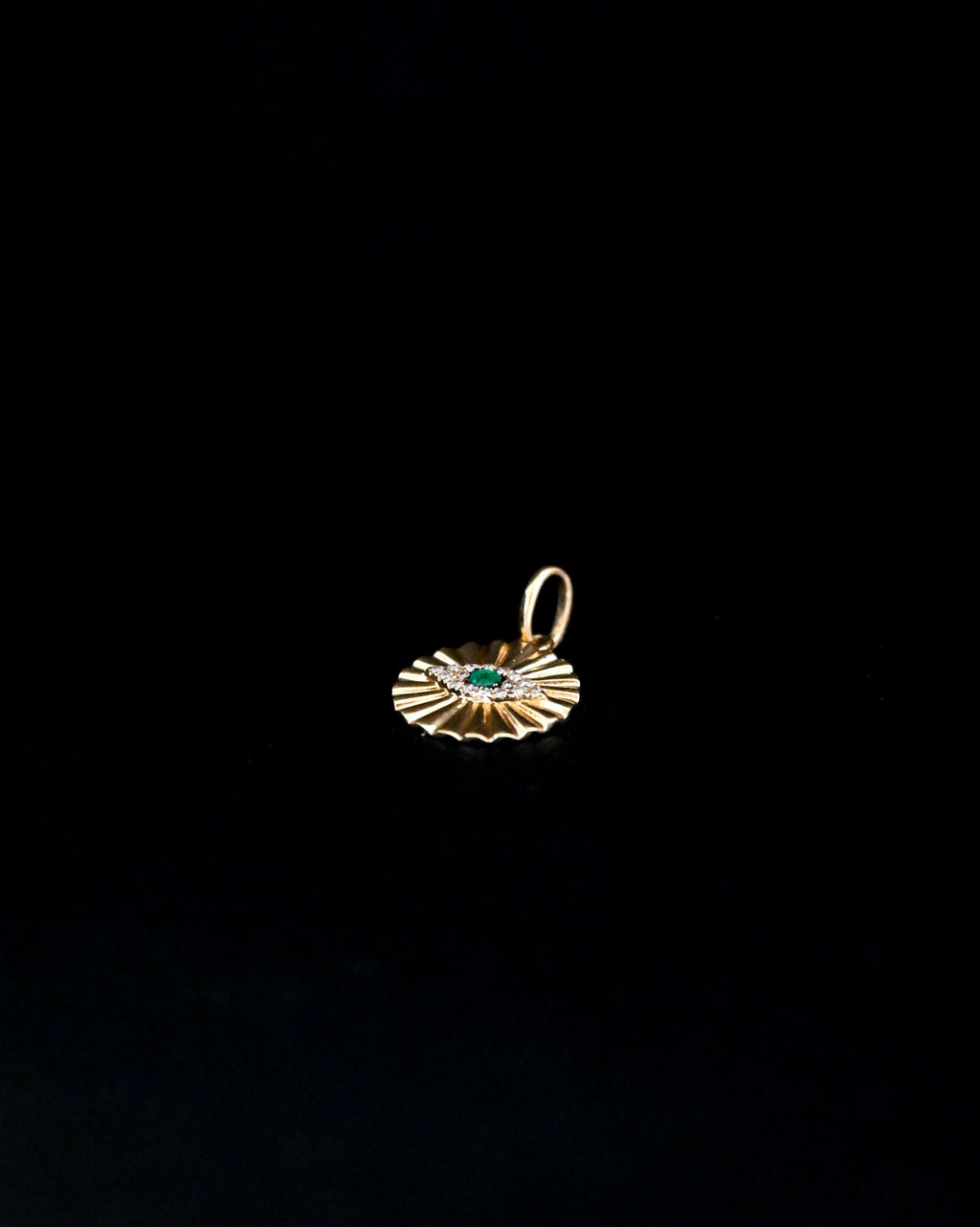 14K Charm - Emerald x Diamond