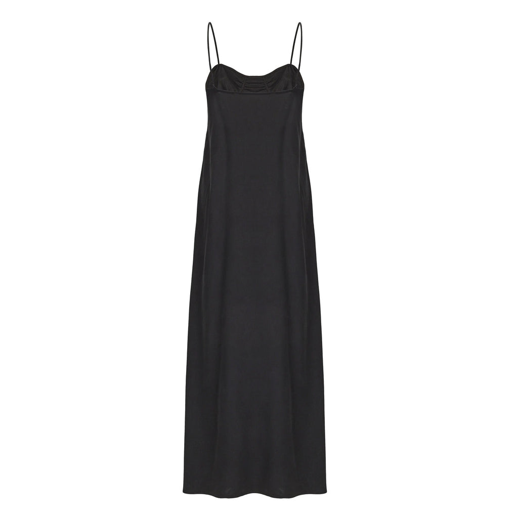 "RUOHAN" CHARCOAL SHELL DRESS