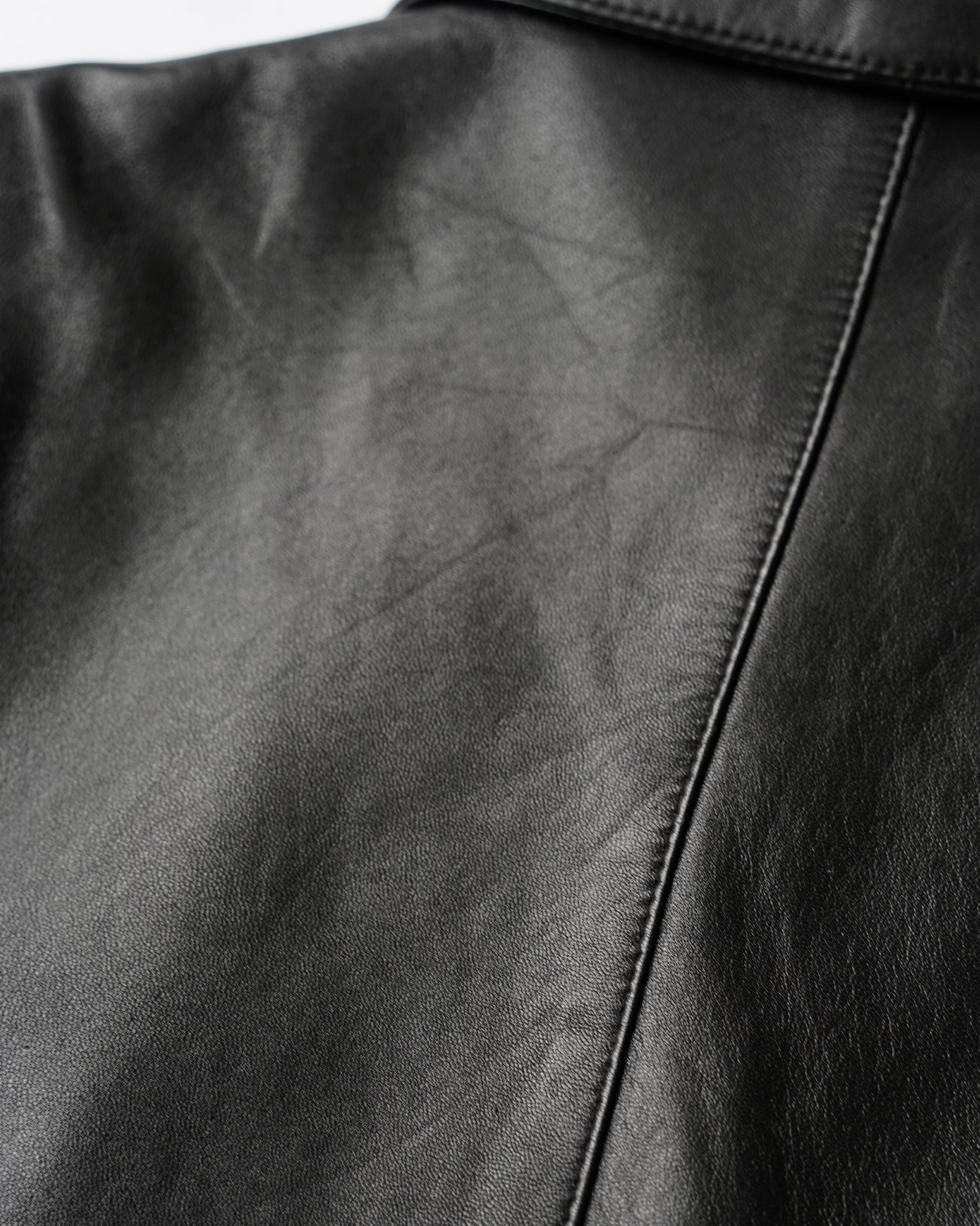 1980~90's Leather Long Jacket